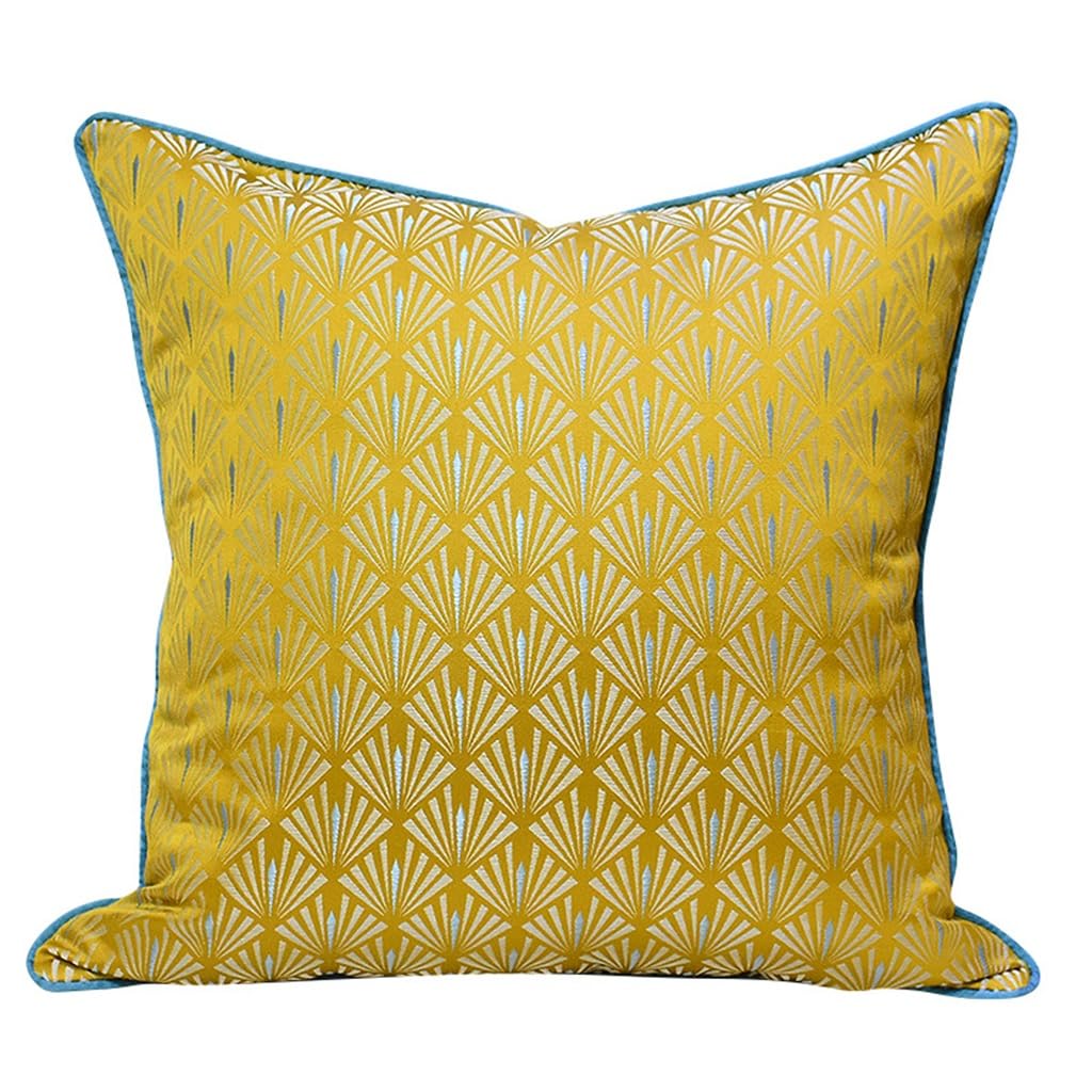 Taie d'oreiller jaune décoration maison salon doux ensemble carré