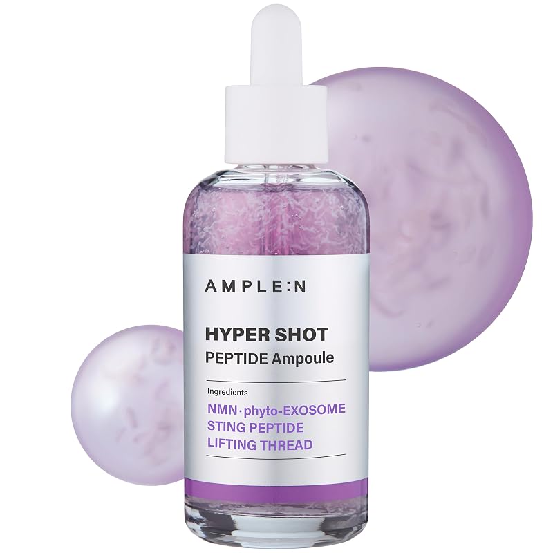 AMPLE:N Hyper Shot Sérum facial com peptídeos, Centella e niacinamida, 2000ppm, 80 mL