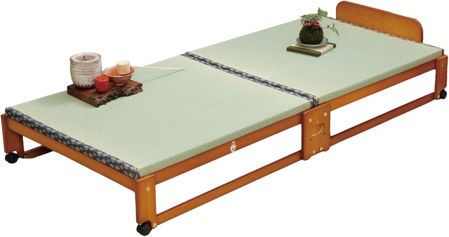 ファミリー・ライフ 中居木工製折りたたみ式畳ベット(61136)シングル