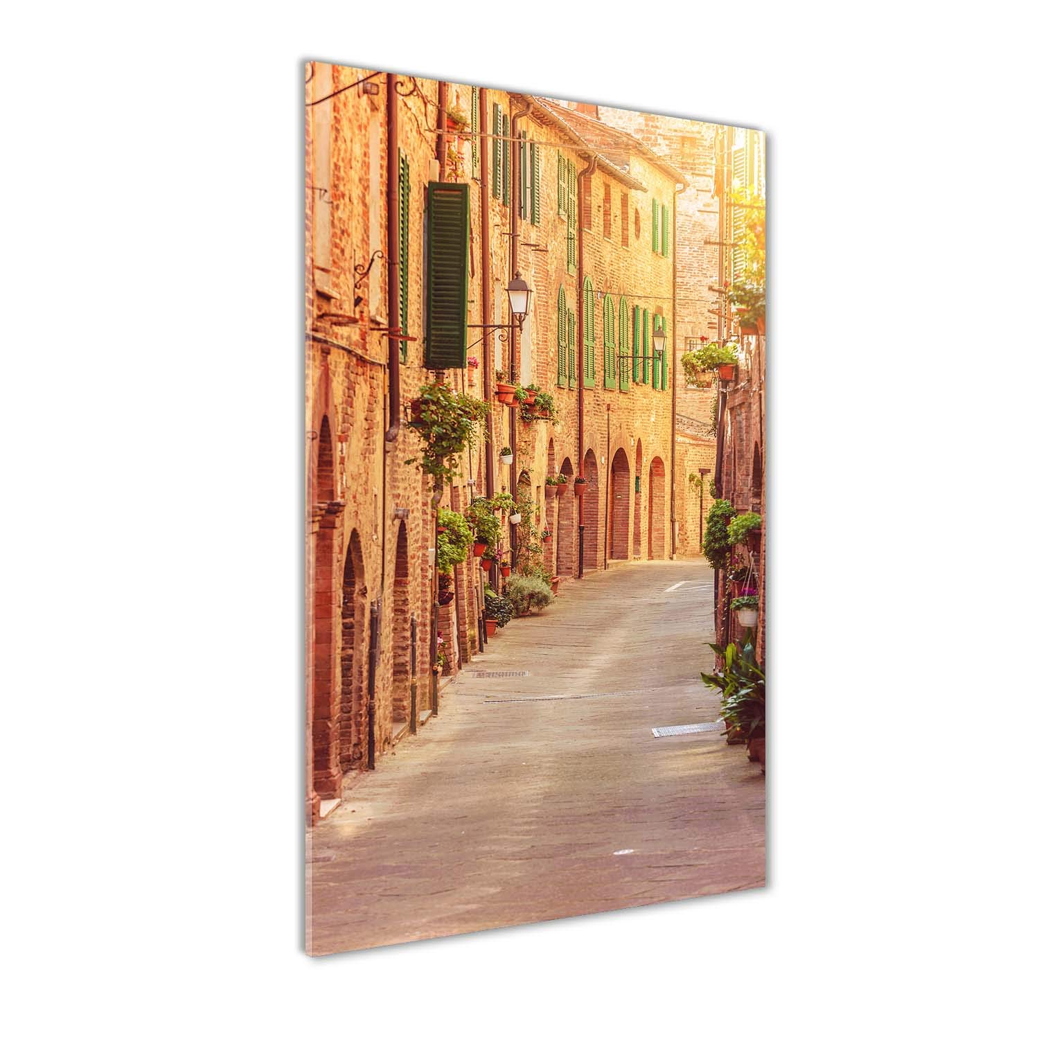 Tableau en verre 70x140cm pour illuminer un mur sombre jaune
