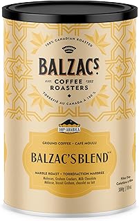 Balzac’s Coffee Roasters - Balzac’s Blend | Ground (for Filter Only) 100% Arabica Whole Bean Coffee | Filter Drip | Marble (Dark) Roast | Bold, Rounded, and Generous – A Gutsy Cup | 300G, 10OZ.