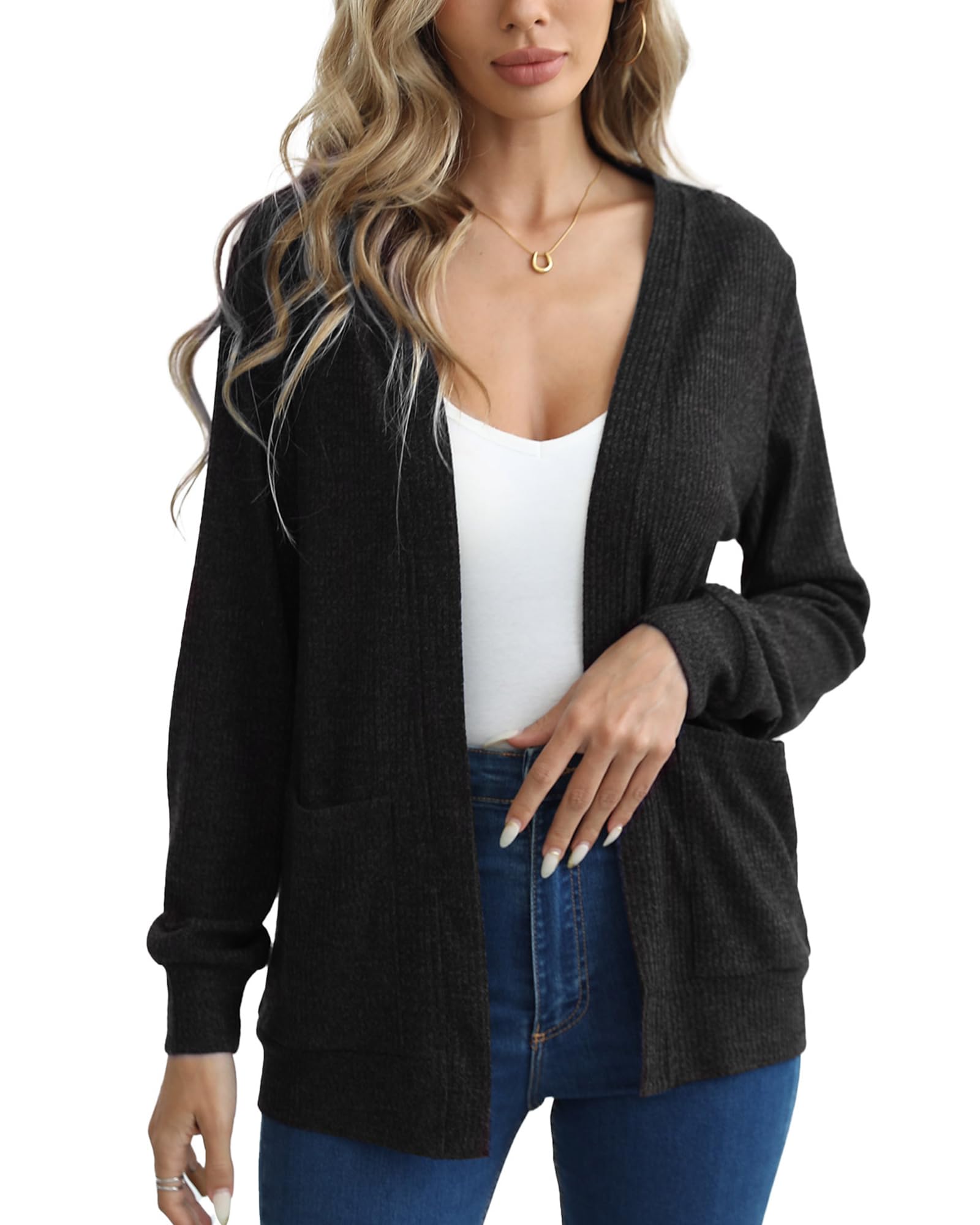 Argstar Womens Cardigan Sweaters with 4 Pockets Available in Inner Pocket