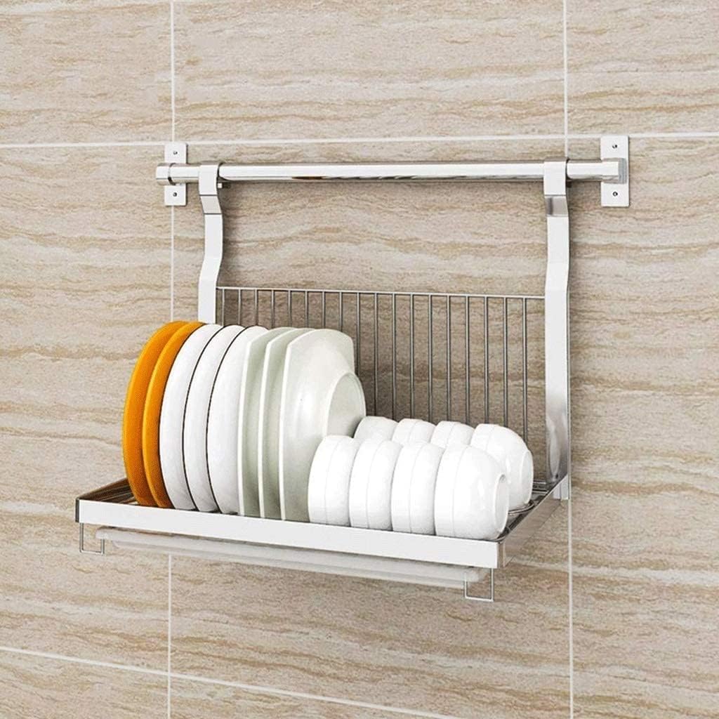 Hanging Dish Drying Rack with Drain Board Stainless Steel