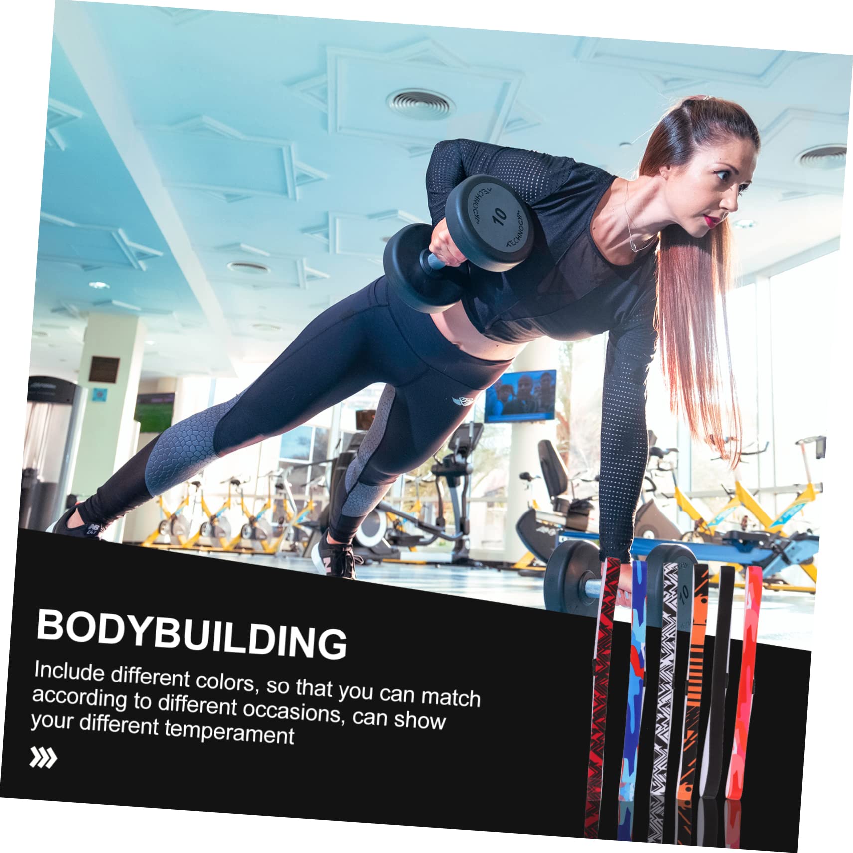 Yardwe Muñequera Deportiva Banda De Pelo De Fitness Diadema De SPA Banda para El Sudor Hair Band Bandas Elasticas Corriendo Diadema Hombres Diademas Fibra Compuesta