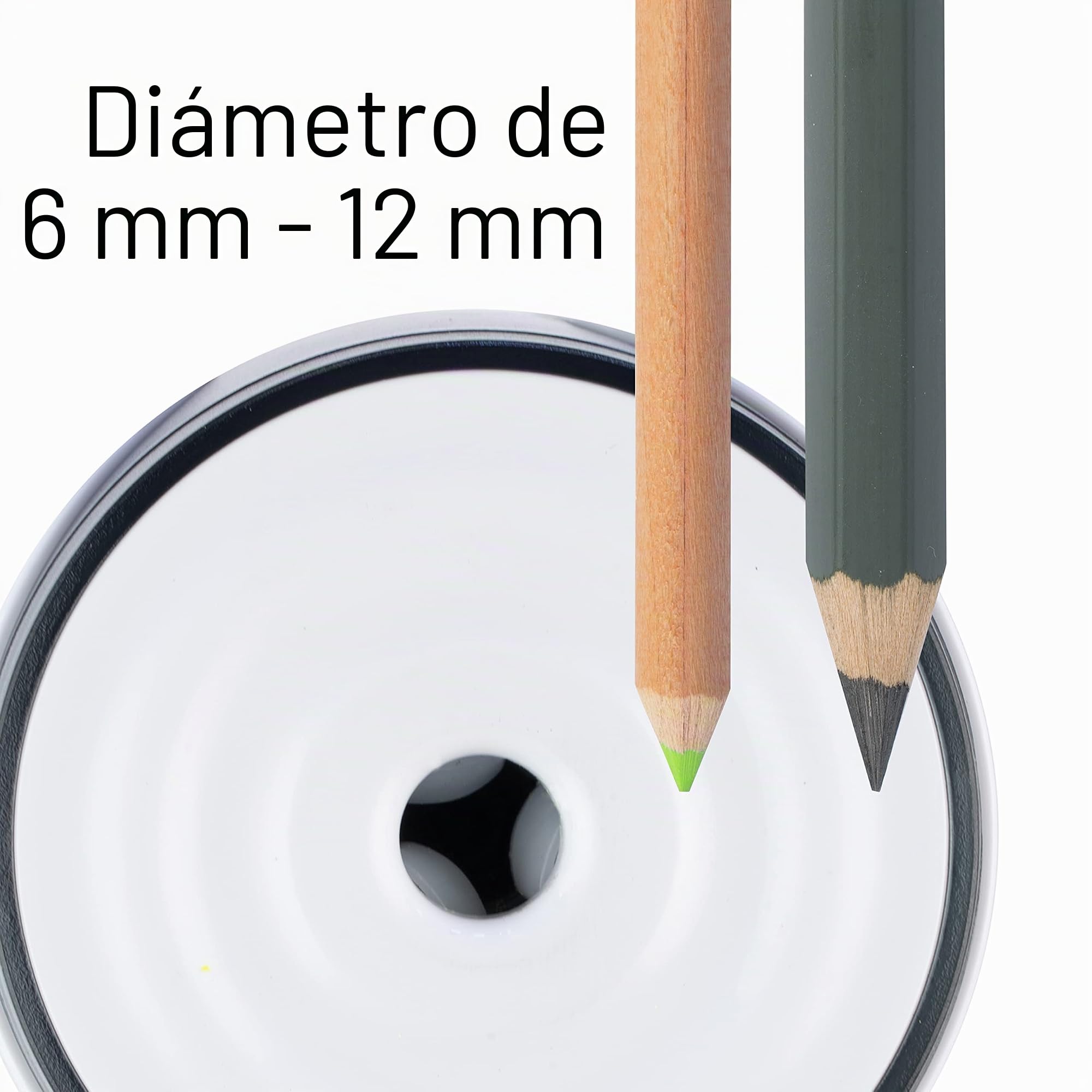 Sacapuntas eléctrico JOLLY Herbert Sacapuntas eléctrico grande para todos los lápices, también para lápices finos de artista y lápices a todo color con auto-stop blanco, incl. cable de carga