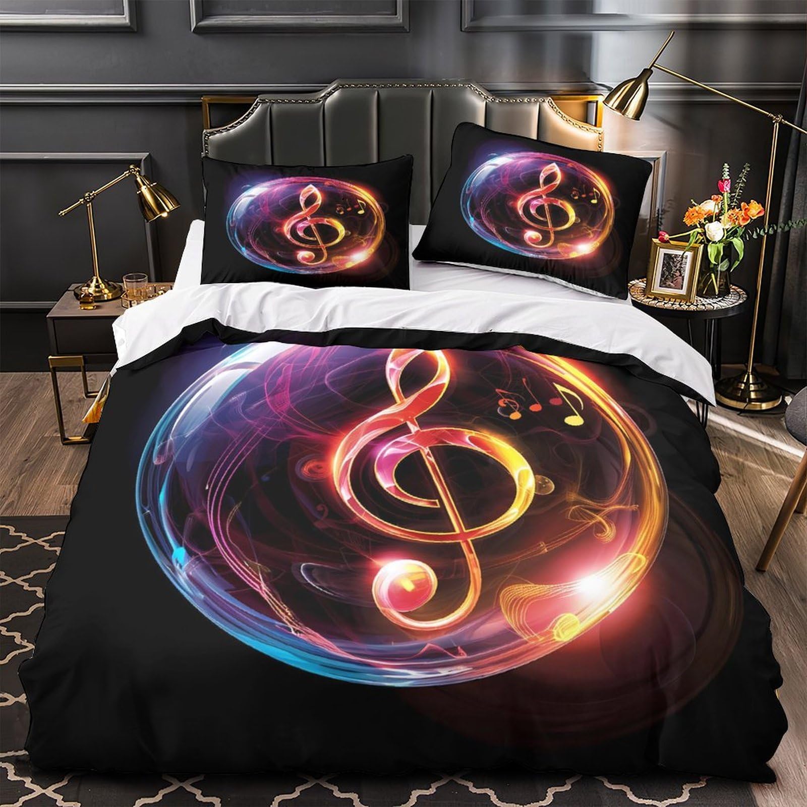 Housse de couette champignon 3D hypoallergénique pour un sommeil ultra doux