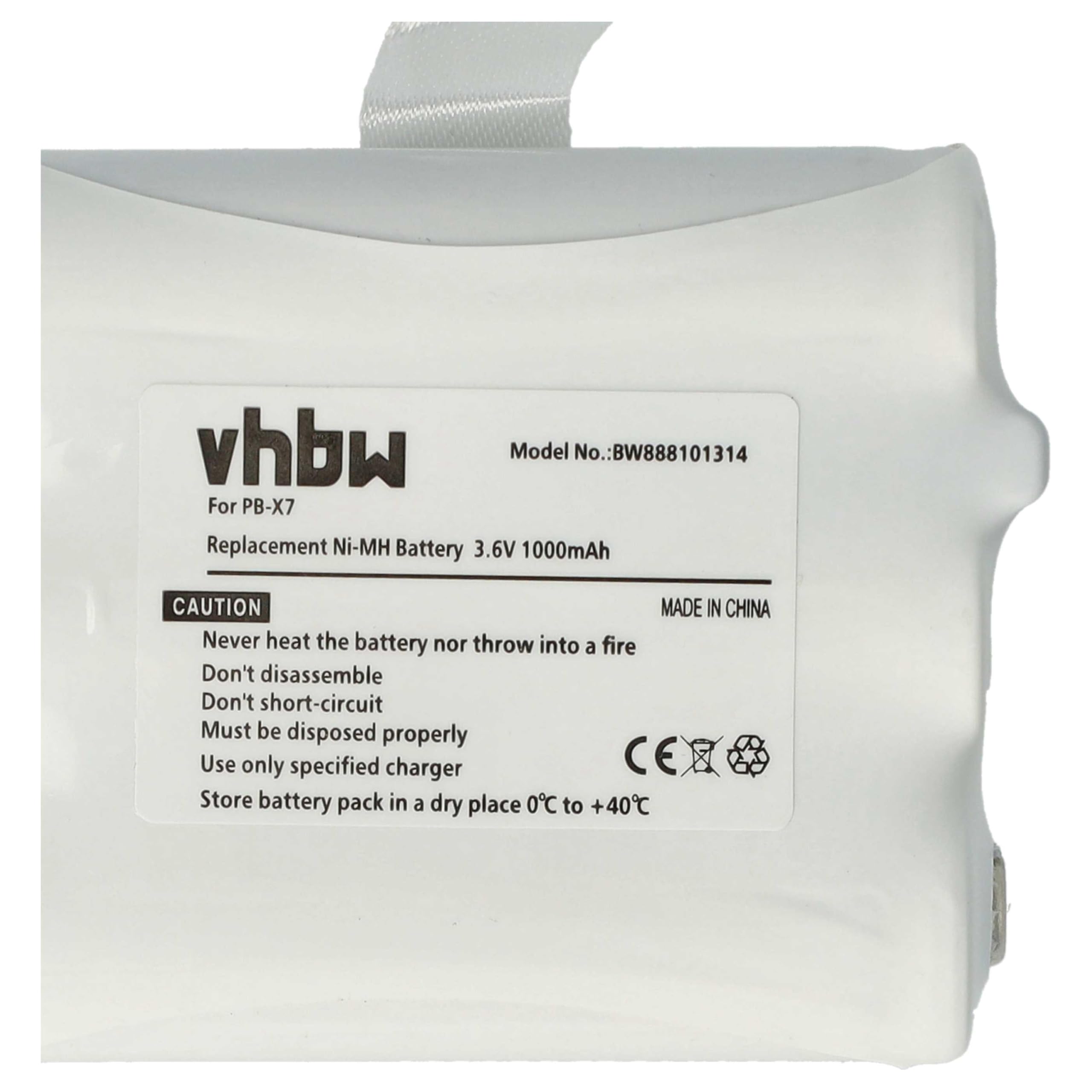 vhbw 2x batteria sostituisce Midland PB-X7 per radio (1000mAh, 3,6V, NiMH)