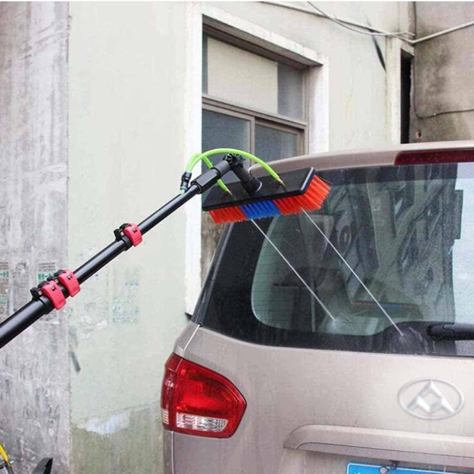 Paneles Solares Fotovoltaicos Y Poste De Limpieza De Ventanas Kit De Limpieza De Ventanas Poste Alimentado por Agua/Manguera Cepillo De Limpieza De Ventanas Kit De Limpieza/4 M/18 Pies
