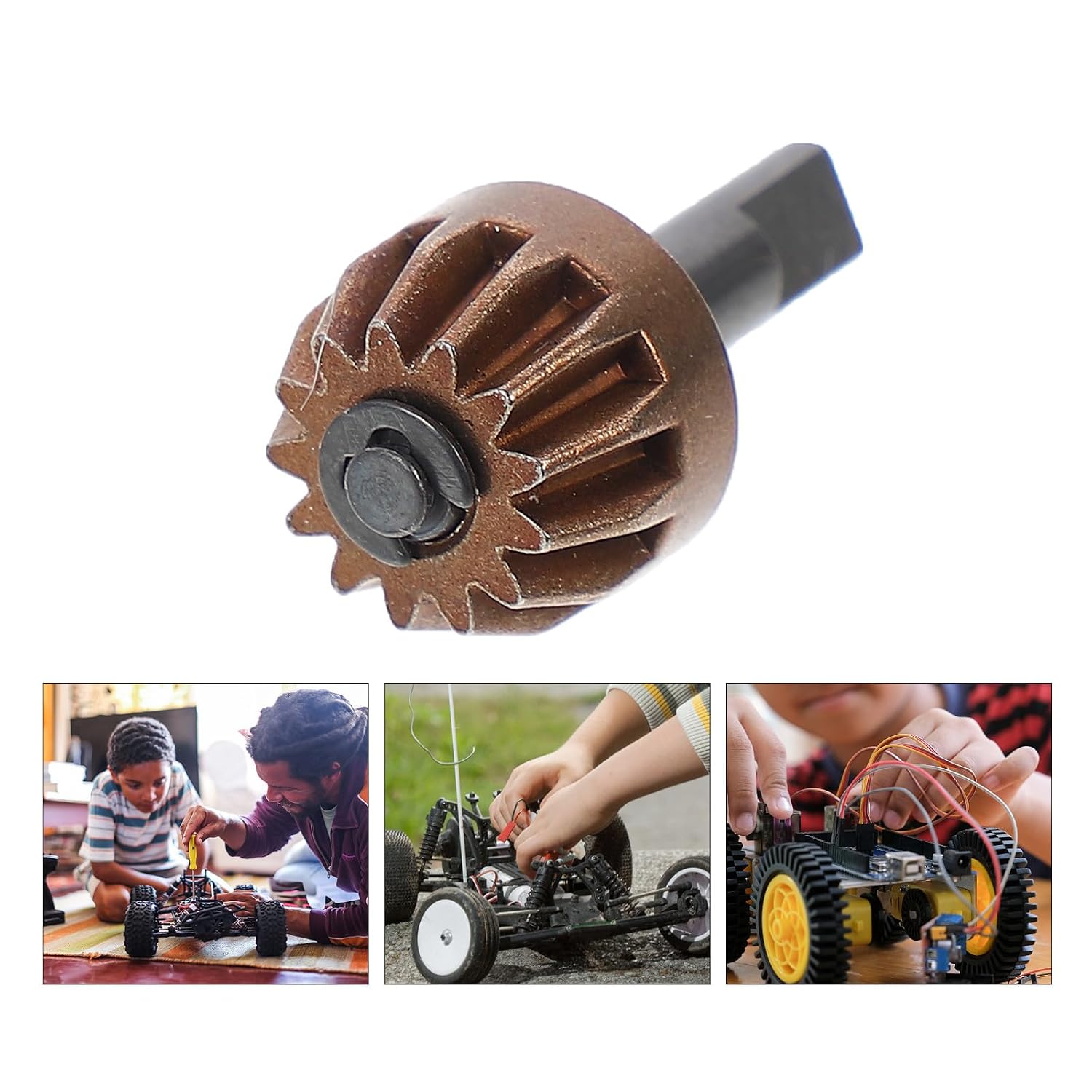 Heavy Duty Spiral Bevel Gear Front Diff Bevel Gear Part Compatible with Hsp Rc Car Models 94103 94123 94107 94111