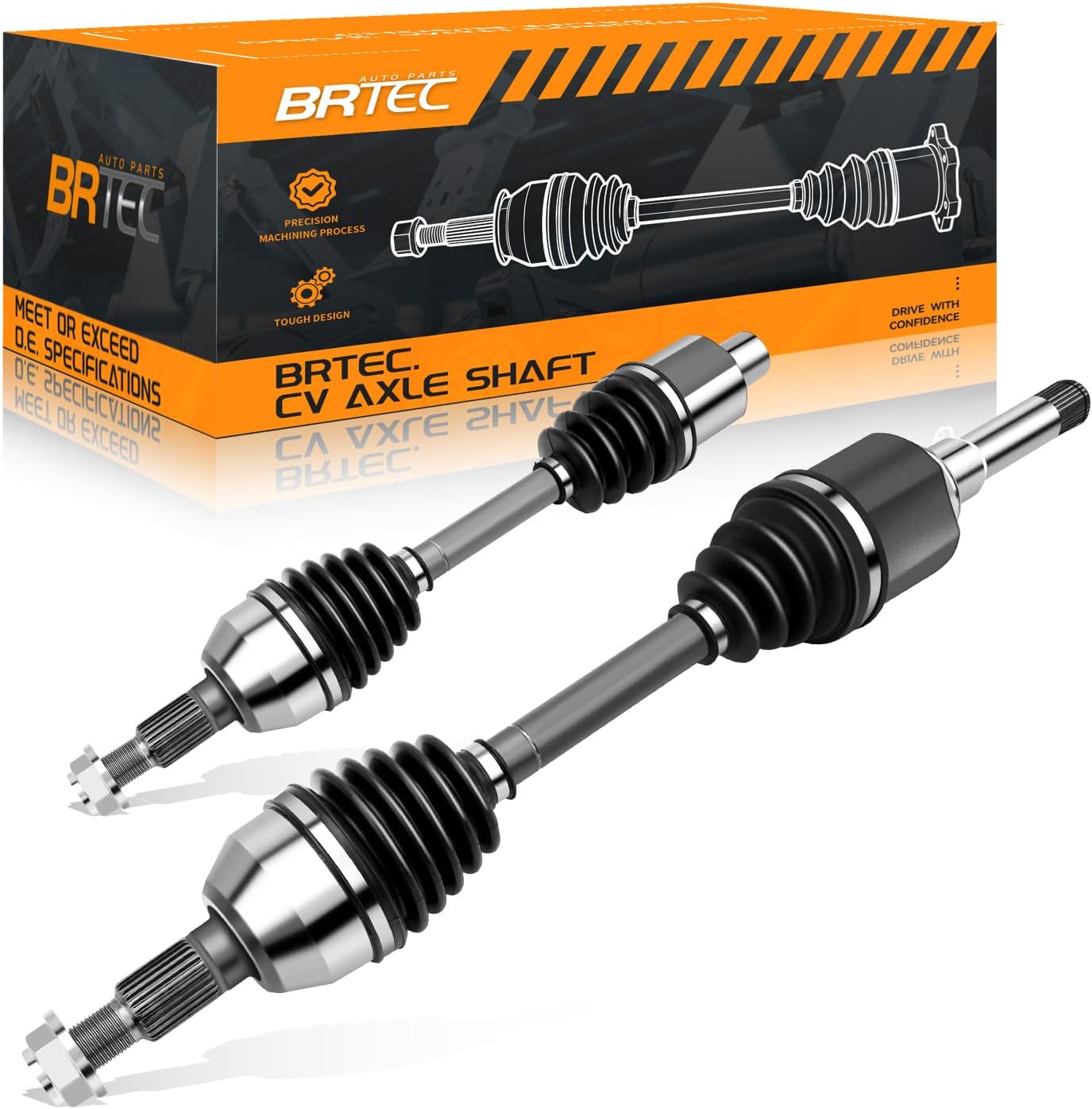 2PCS Front CV Axle Shaft Assembly Compatible with Chevy Equinox GMC Terrain 2010-2016 - L4 2.4L Driver and Passenger Side, Replace# 66-1516, 66-1517