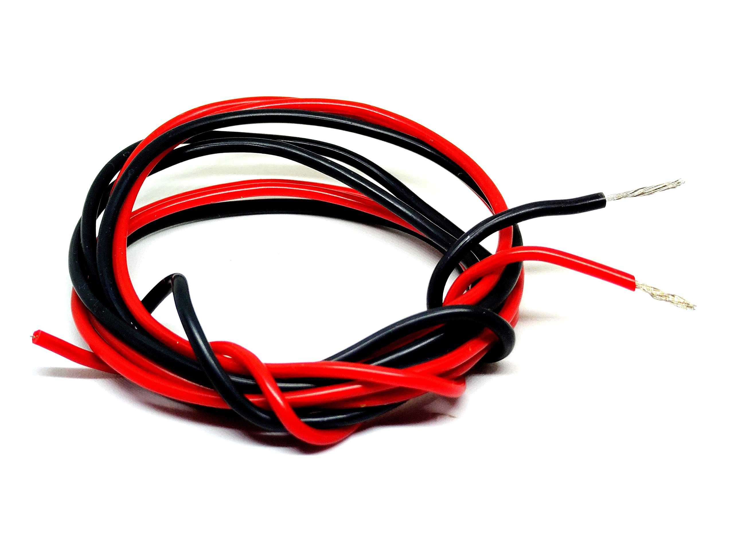 INVENTO 1mtr 18 AWG 0.75 sq.mm High Quality Durability 20A Tinned Copper Silicone Wire Flexible Red & Black Cable 2.4mm Dia High Temperature for DIY-image-2
