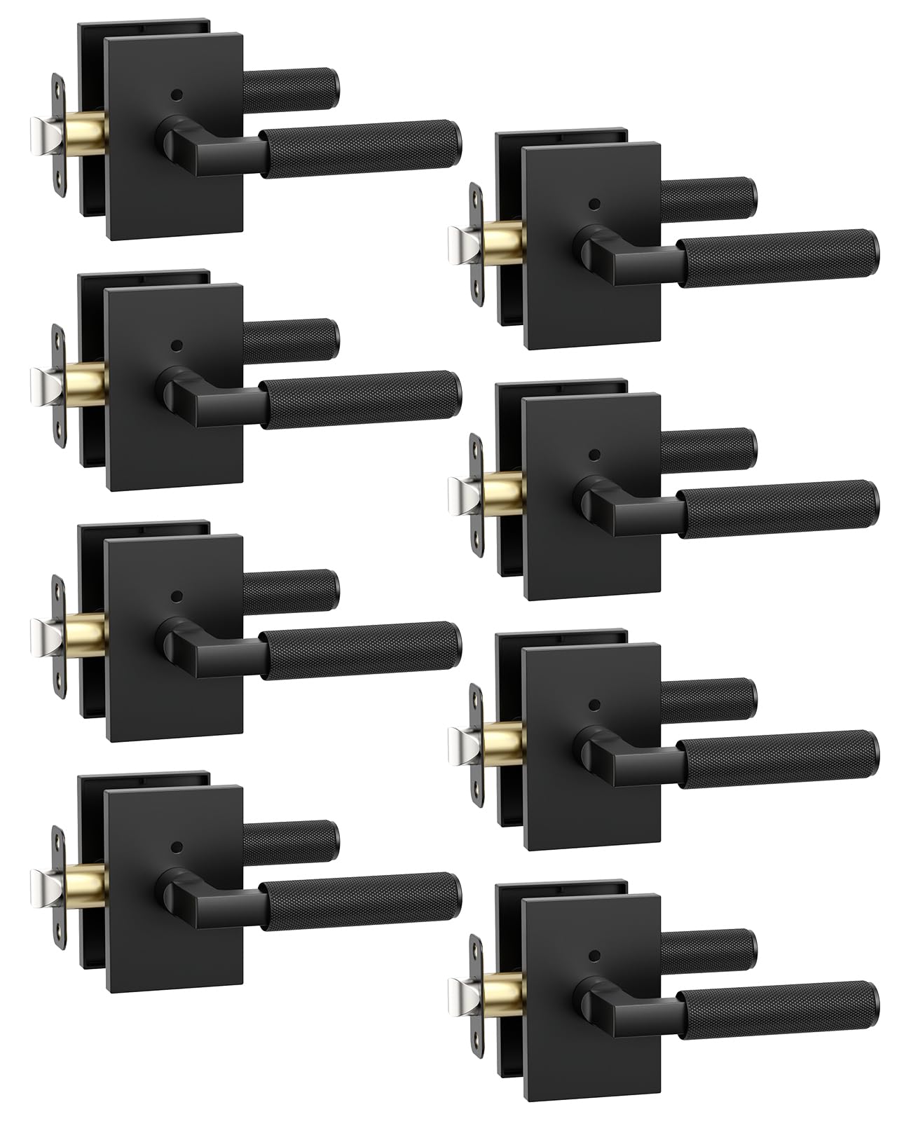 Photo 1 of Asidrama 8 Pack Matte Black Privacy Interior Door Handles