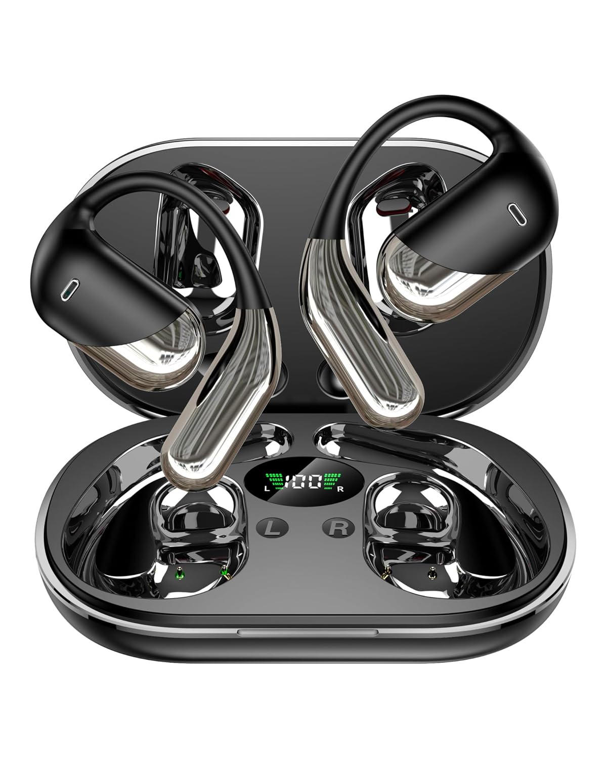 SANOTO Ki Übersetzer Kopfhörer Echtzeit 144 Sprachen Translator Earbuds, Übersetzungskopfhörer, Open Ear Kopfhörer Bluetooth für Reise, Studien, Geschäfts