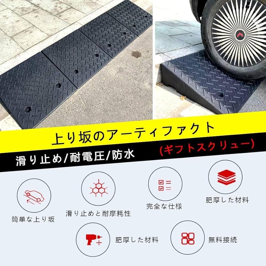 Amazon.co.jp: Catonlifer 段差プレート 転倒防止 段差スロープ 耐圧
