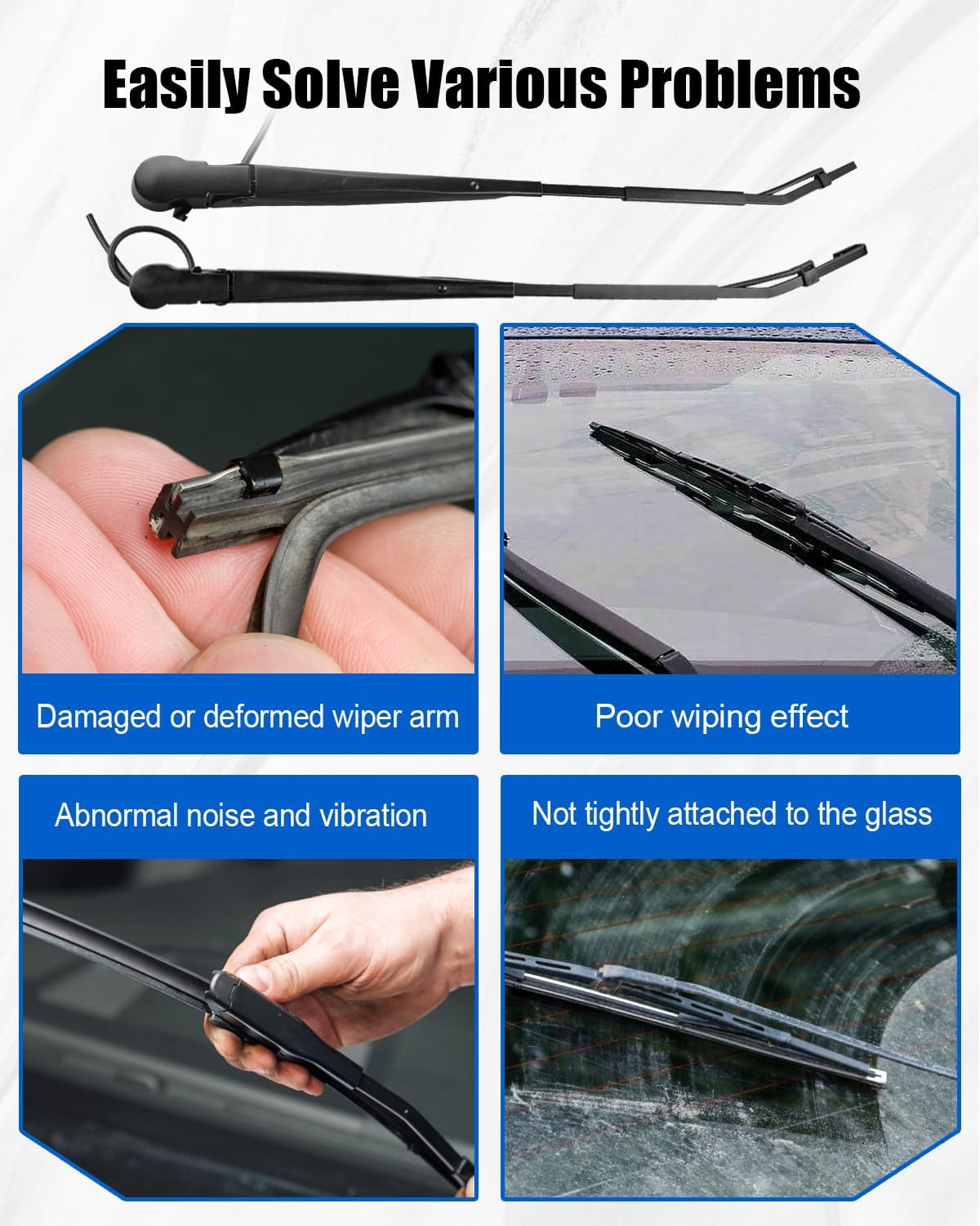 2 Pcs Right and Left Side Windshield Wiper Arms Replace 42819 42820 Fit for IC Corporation 2007 & 2012-2014 International 2002-2025, Wiper Arm for Driver and Passenger Side