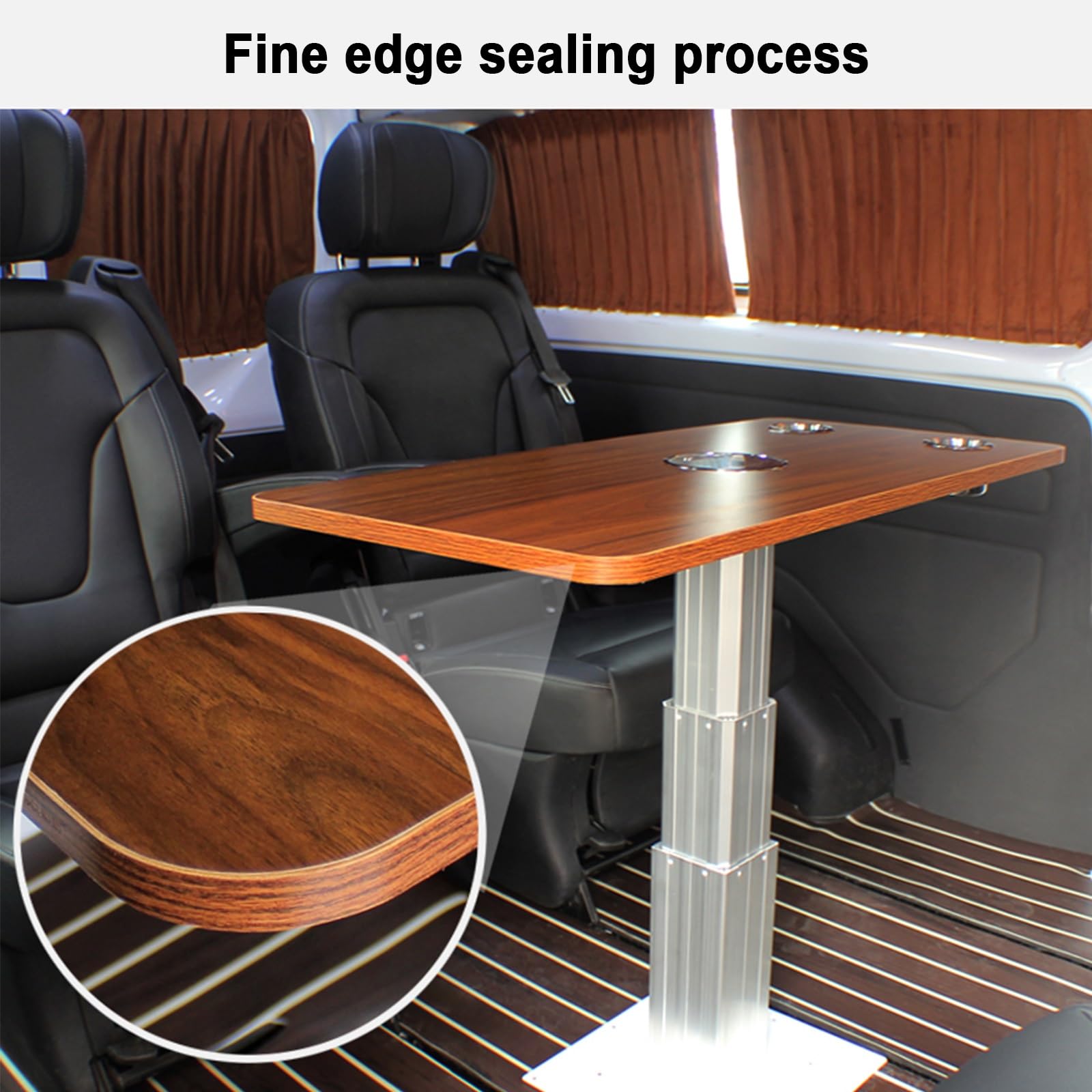 Base Regolabile Per Tavolo Da Camper - Gambe In Alluminio, Altezza 56.5-72cm, Portata 25kg - Foto 7