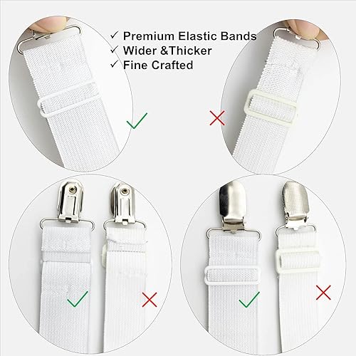 Miniatura 5 de RayTour - Correas para sábanas, soporte para esquinas, soportes de sábanas, pinzas para colgar y sujetar la sábana, pinzas para ligas y colchones