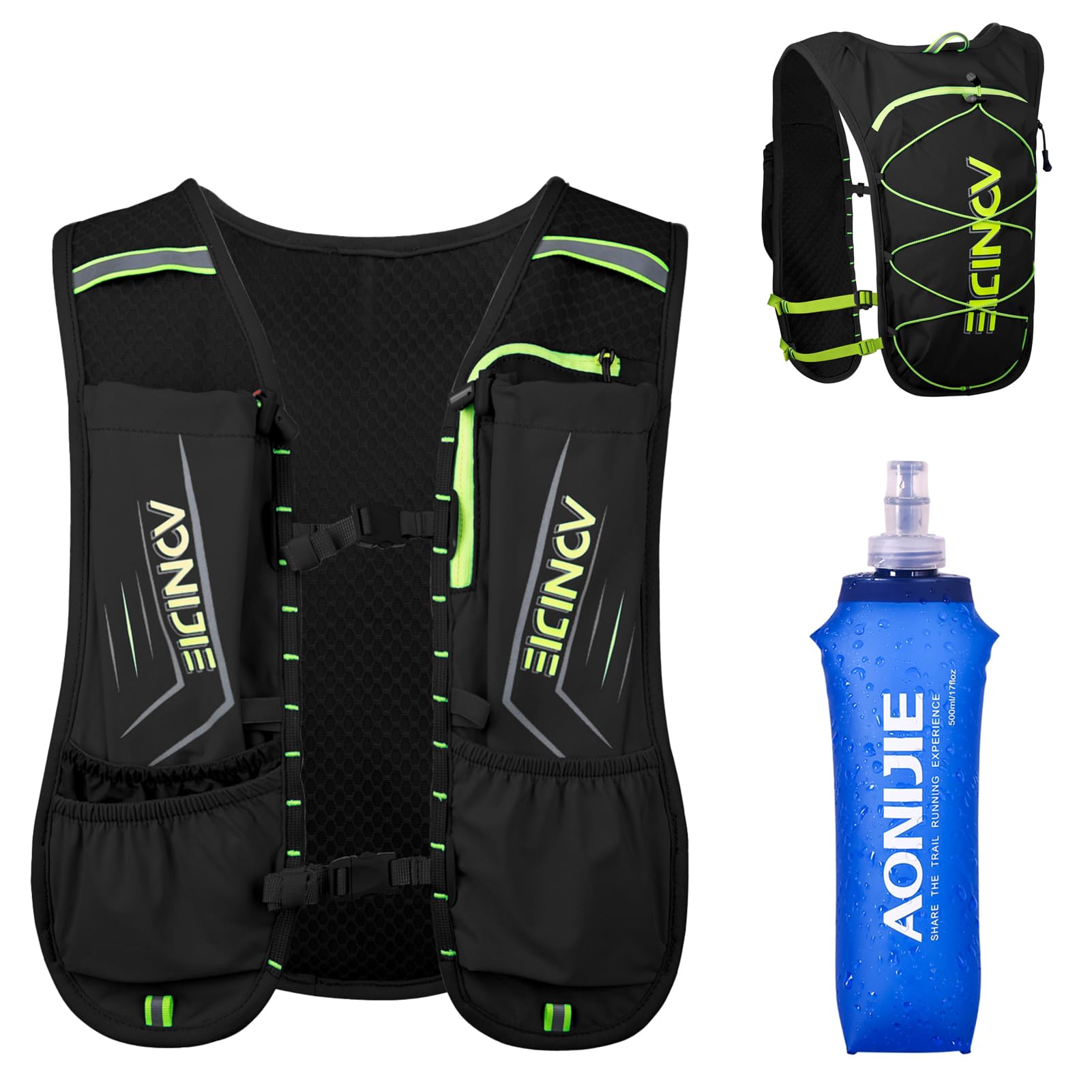 Azarxis Sac à Dos Hydratation Gilet d'Hydratation Sac à Dos de Course à Pied Léger pour Homme Femme Marathon Running Race Randonnée