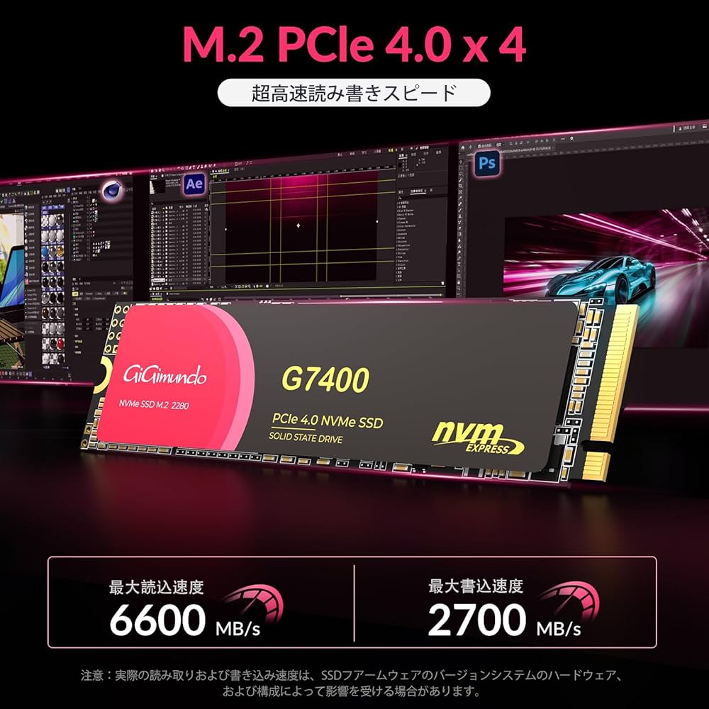 Amazon | GiGimundo G7400 SSD【業界新登場】1TB NVMe PCIe Gen4.0x4