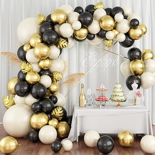 GREMAG Kit de arco de globos rosa y negro 129 guirnaldas de globos color rosa rótula negra 5 10 12 18 pulgadas con globos de aluminio en forma de disponible en Yaxa Guatemala