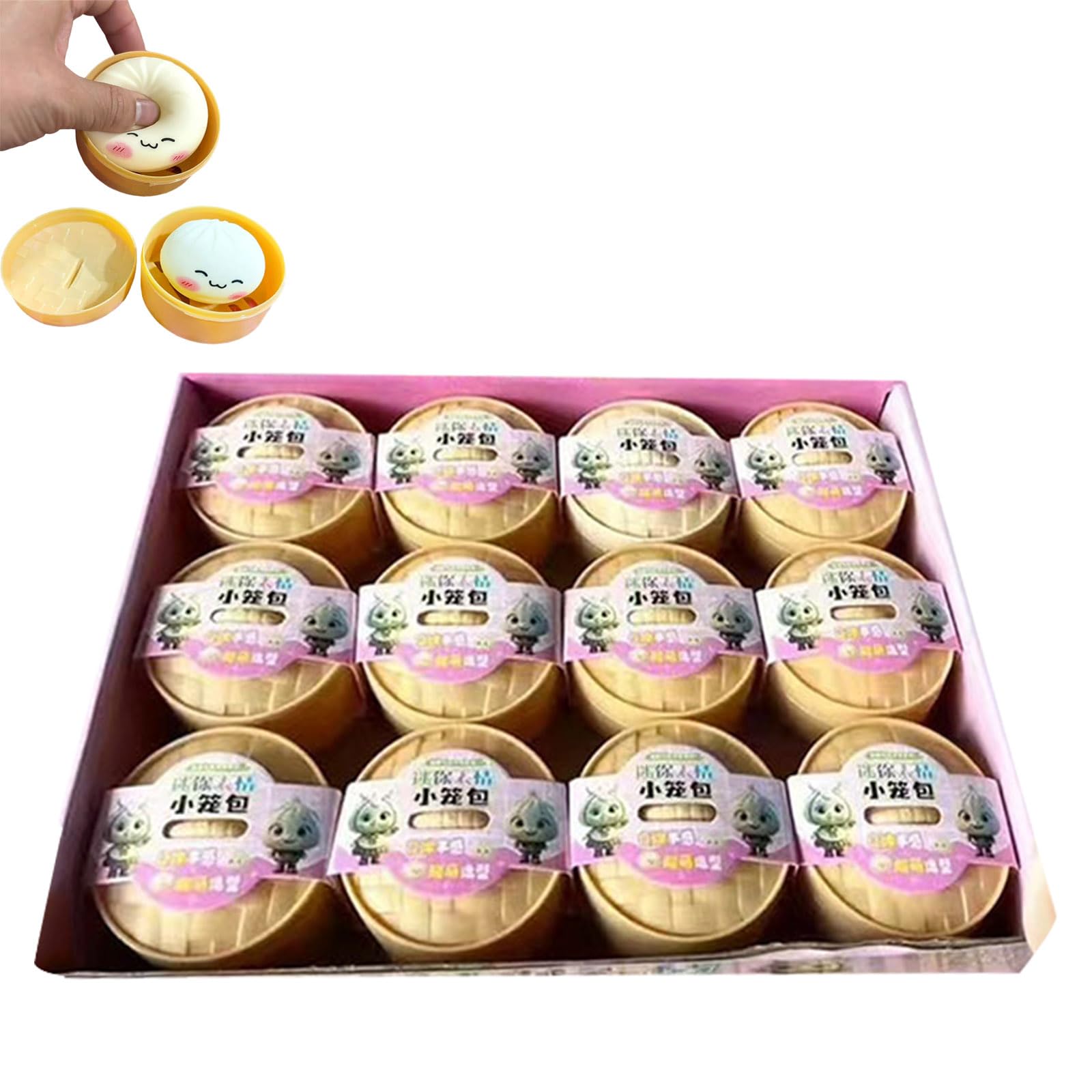 Dumpling Squishy, 2026 Squishy Dumpling Mystery Advent Countdown Calendar, 24 PCS Random Surprise Squishies Toys, Stress Relief Sensory Fidget Toy for Anxiety Relief Hand Relax, Birthday Gifts (A-2) — view 7