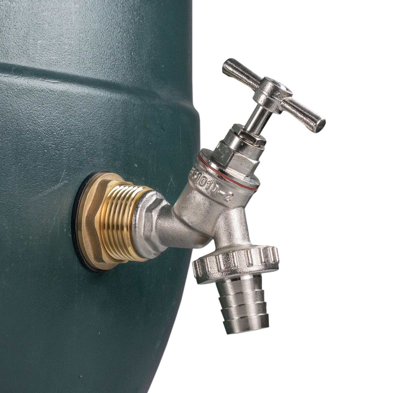 B2C Water Butt Replacement Tap Brass Metal Lever Uk Bib Outlet Barb Quick Hosepipes Nickel Plated Brass Bib (Barbed) from B&Q