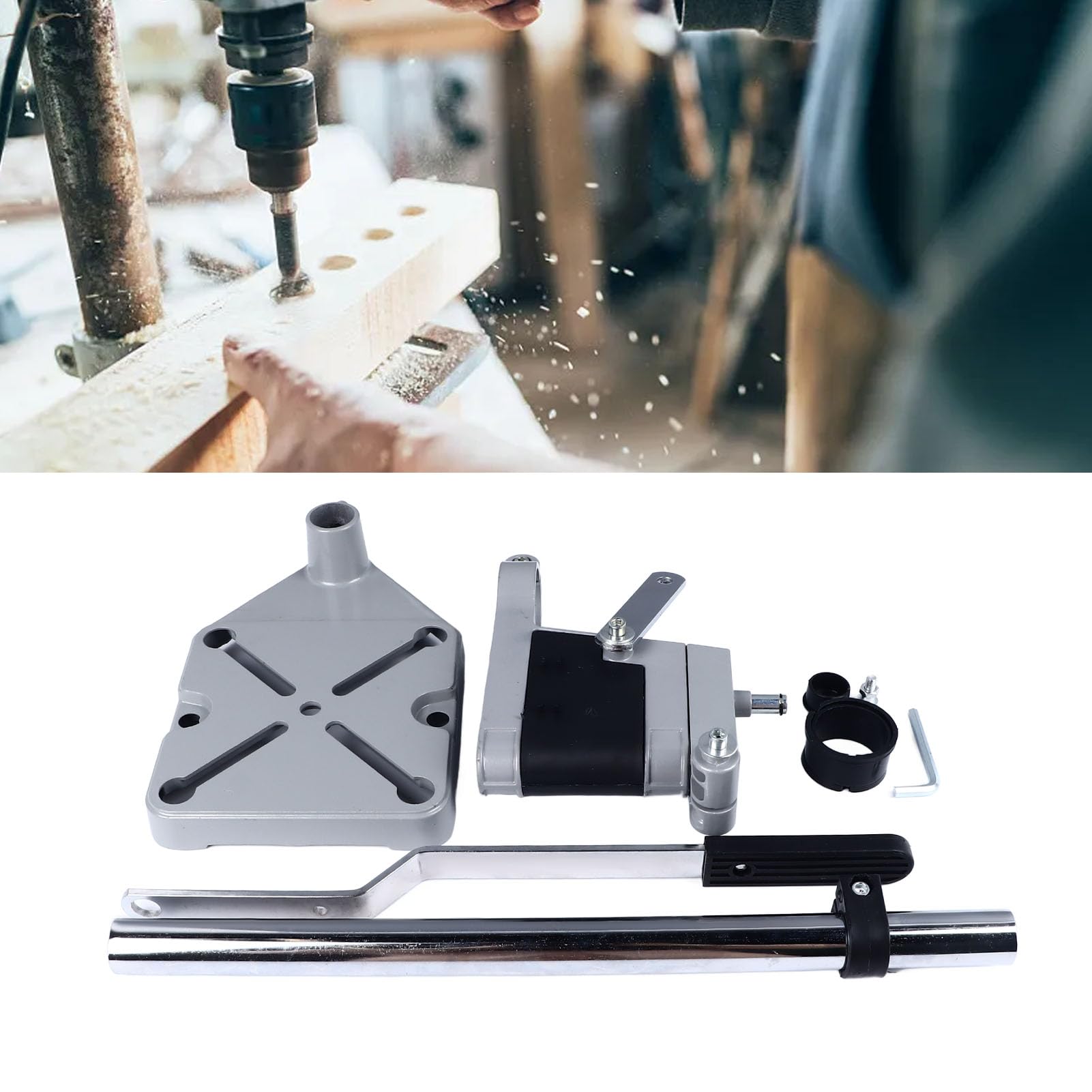 ZIZEV Bench Drill Stand, Easy Adjustment, Wide Compatibility, Hand Electric Drill Stand, High Precision for Drilling