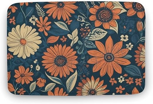 Zomyto Retro Rustic Farmhouse Spring Wildflower Floor Mats Non-Slip Doormat Soft Bedroom Mat with Rubber Entrance Rug Decorative Welcome Carpet for Indoor Kitchen Living Room 15.7""x23.6""