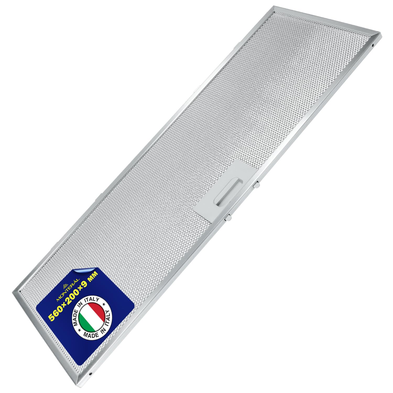 Aluminio Filtro Rejilla de Grasa para Campana Extractora 560 x 200 x 9 mm con Código Original GRI0077330A para Elica - MADE IN ITALY - Garantía de 10 Años - MONTERAL