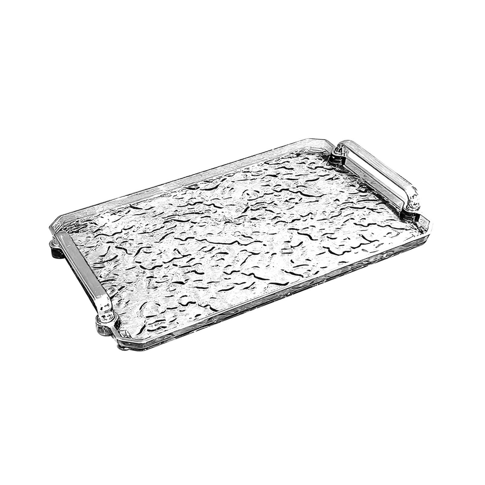 AMSLSIU Perfume Holder Kitchen Relish Tray Countertop Elegant Way To Store Perfumes And Small Decorative Items Together Bathroom Countertop Acrylic Vanity, Clear, L