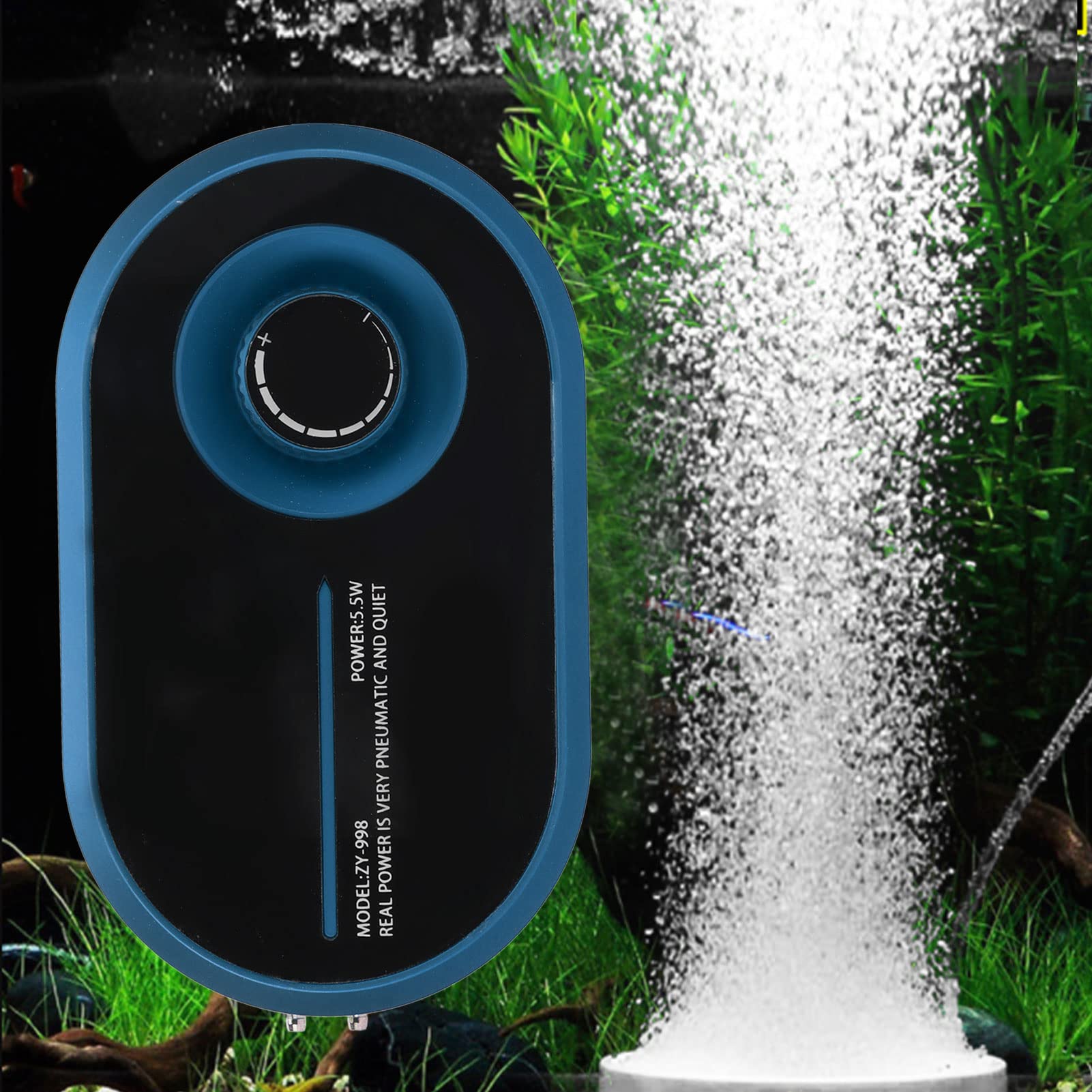 Accesorios para Acuario, Bomba de Oxígeno Portátil para Acuario de Gran Volumen de Aire Ajustable para Pescar