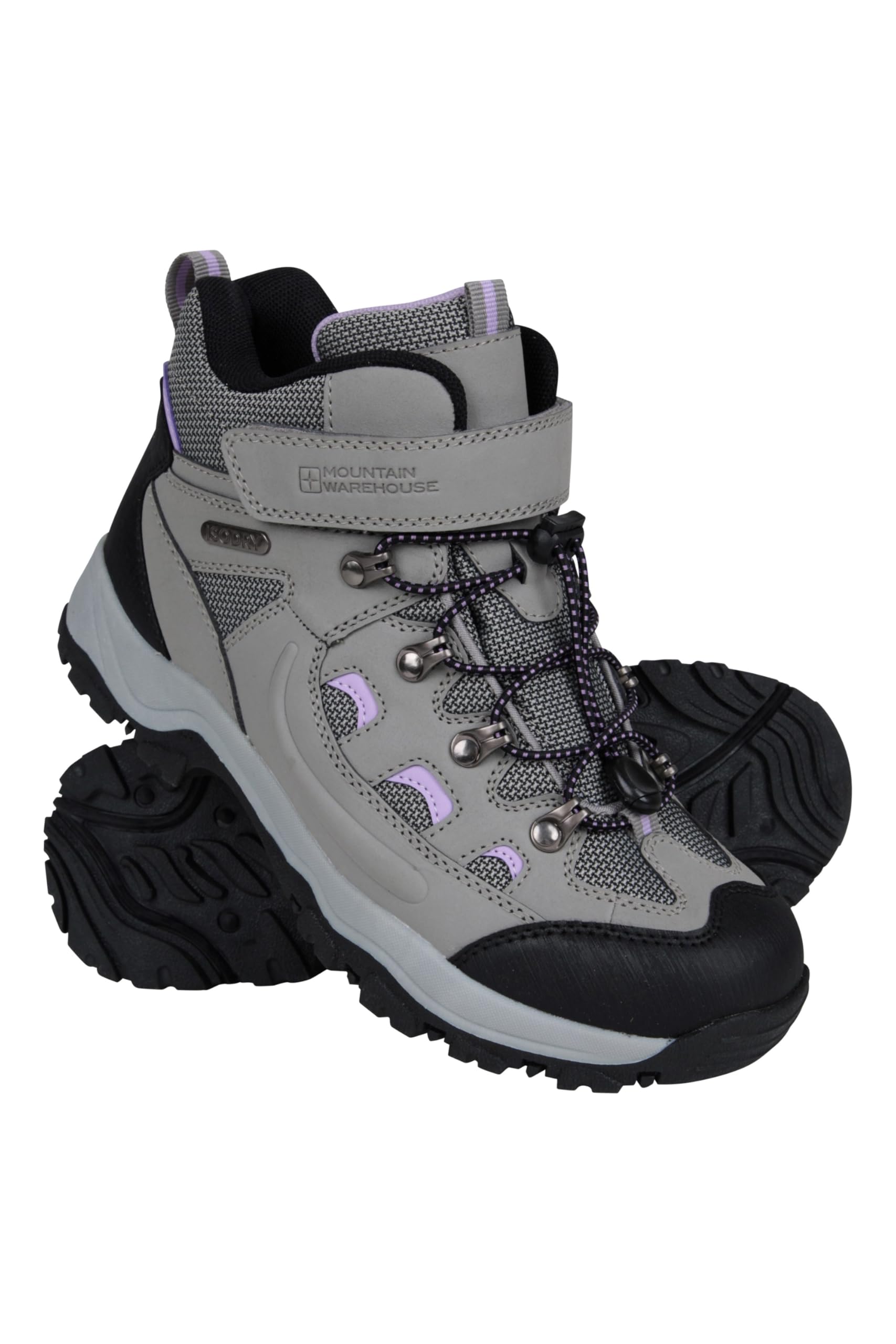 Mountain WarehouseAdventurer Womens Adaptive Waterproof Boots - IsoDry Shoes with Touch Strap Fastening - Spring Summer, Hiking, Trekking, Outdoors & Walking