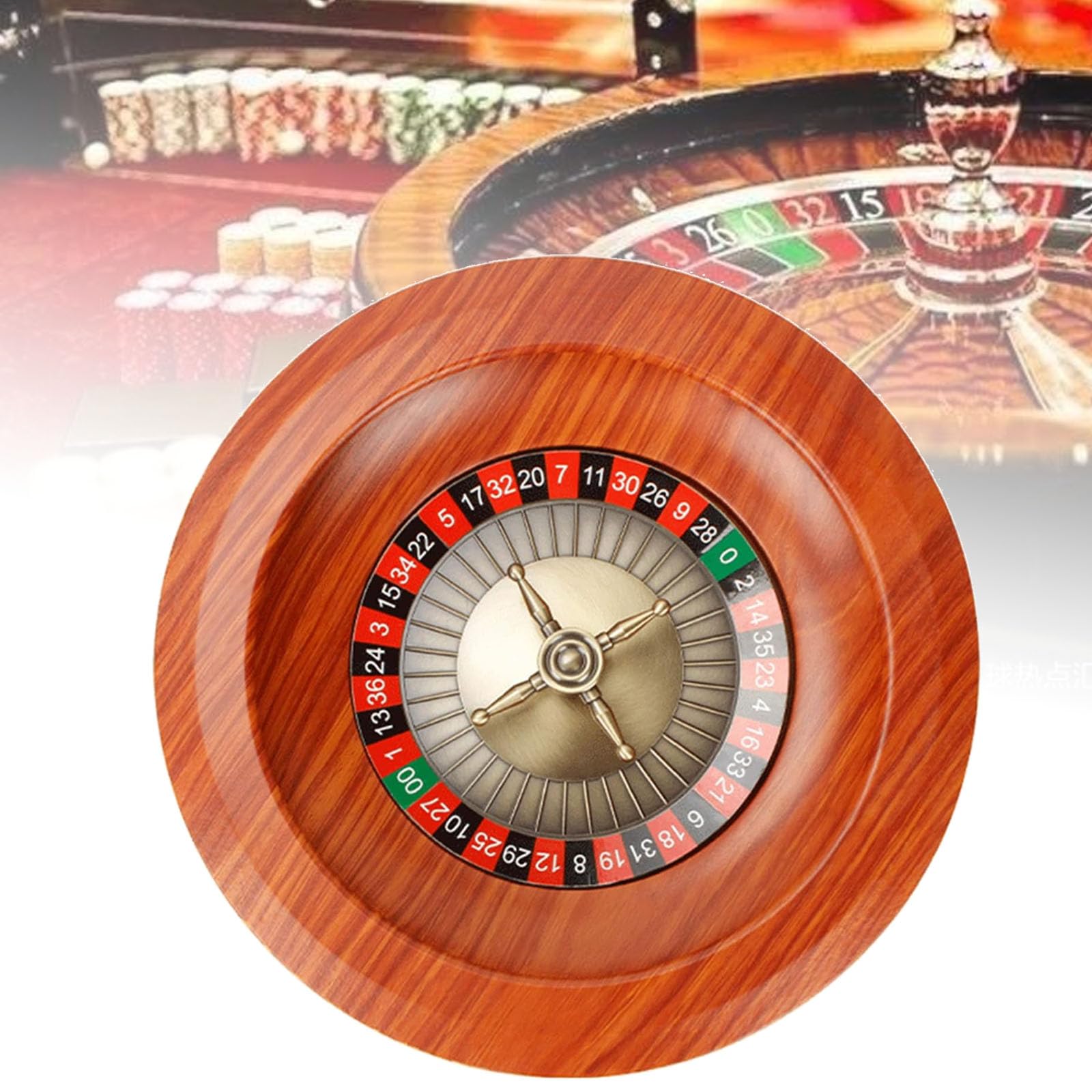 12inches Roulette Wheel,Russian Casino-Class Game Turntable with Retro Cross Spiral Design Easy to Install and Disassemble Convenient and Clean 12''x3'',Leisure Board Games