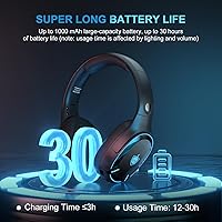 Vista 6 de YOTMS Wireless PS5 Gaming Headset for PS4, PC, Switch, 2.4Ghz Wireless Gaming Headphones with Mic, Bluetooth 5.3 Headphones with Stereo Sound, 40h