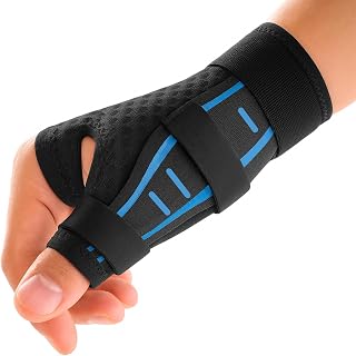 Thumb Brace for Pain Relief - Professional Thumb Stabilizer, Trigger thumb Splint for Arthritis De Quervain's, Tendonitis,CMC, Wrist Support Adjustable Comfort Wear Left Right Hand Office & Night