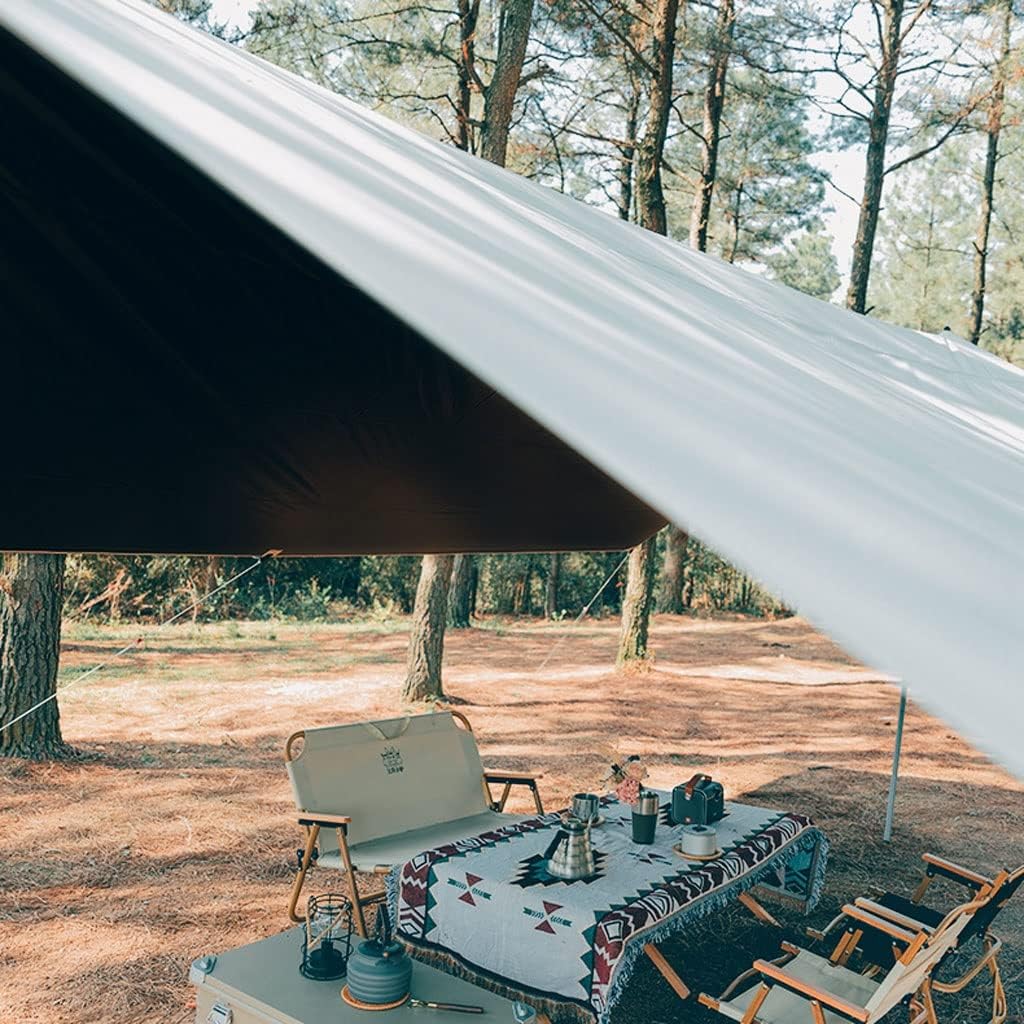 Tent Tarp Hammock Rain Fly Tent Tarp Multifunctional Camping Shelter Outdoor Sunshade Tarp Tent Tarp (Size : 4 * 5m)