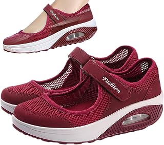 Tênis ortopédicos femininos,Tênis ortopédico respirável para mulheres com ar leve - Sapatos femininos malha sem cadarço Jmedic