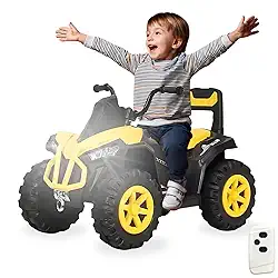 Quadriciclo Carrinho Elétrico Infantil Mini Carro Brinquedo Passeio Veículo com Controle Remoto Bateria 6v Recarregável