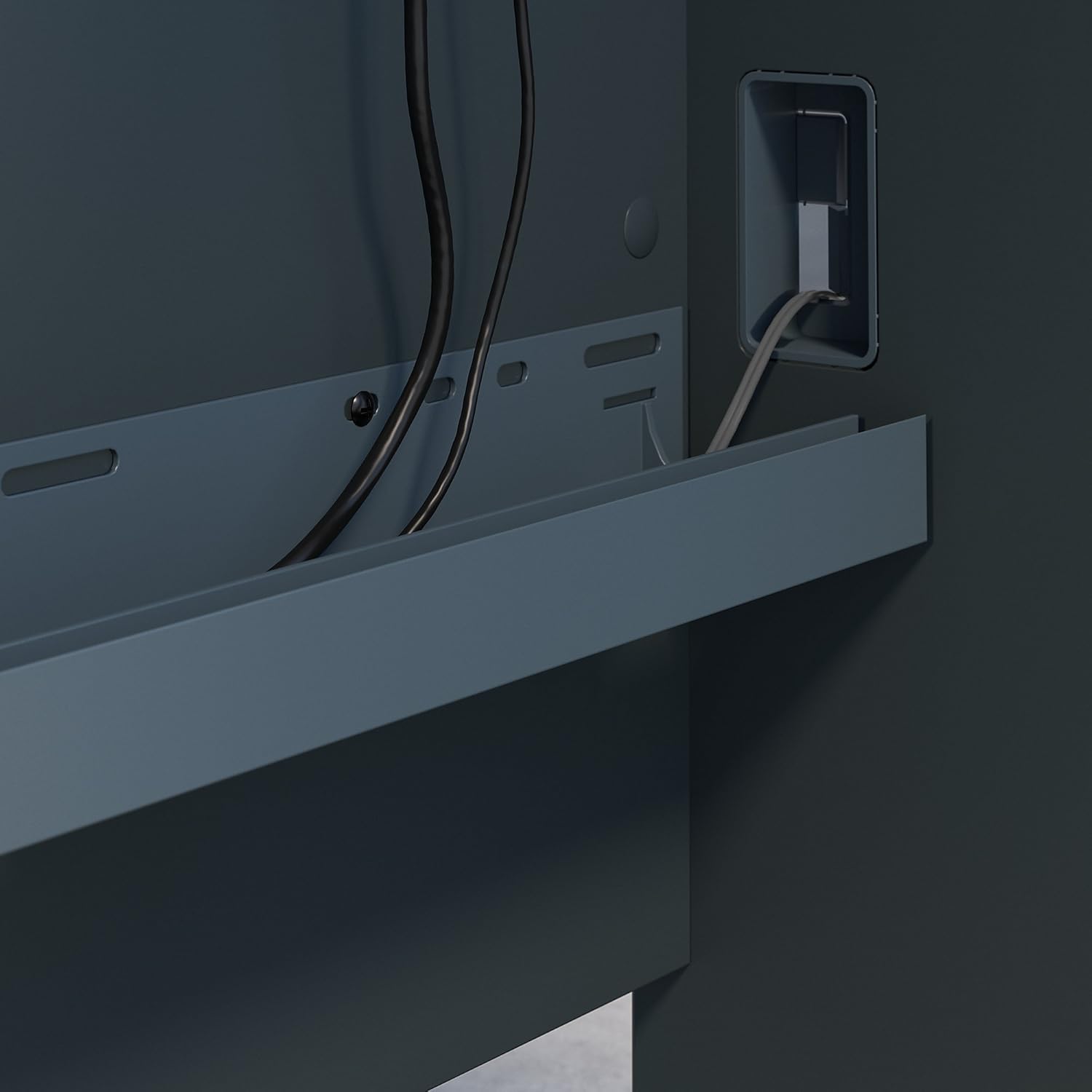 Bush Business Furniture Series A 48W Computer Desk in Natural Cherry and Slate, Small Office Table for Home or Professional Workspace