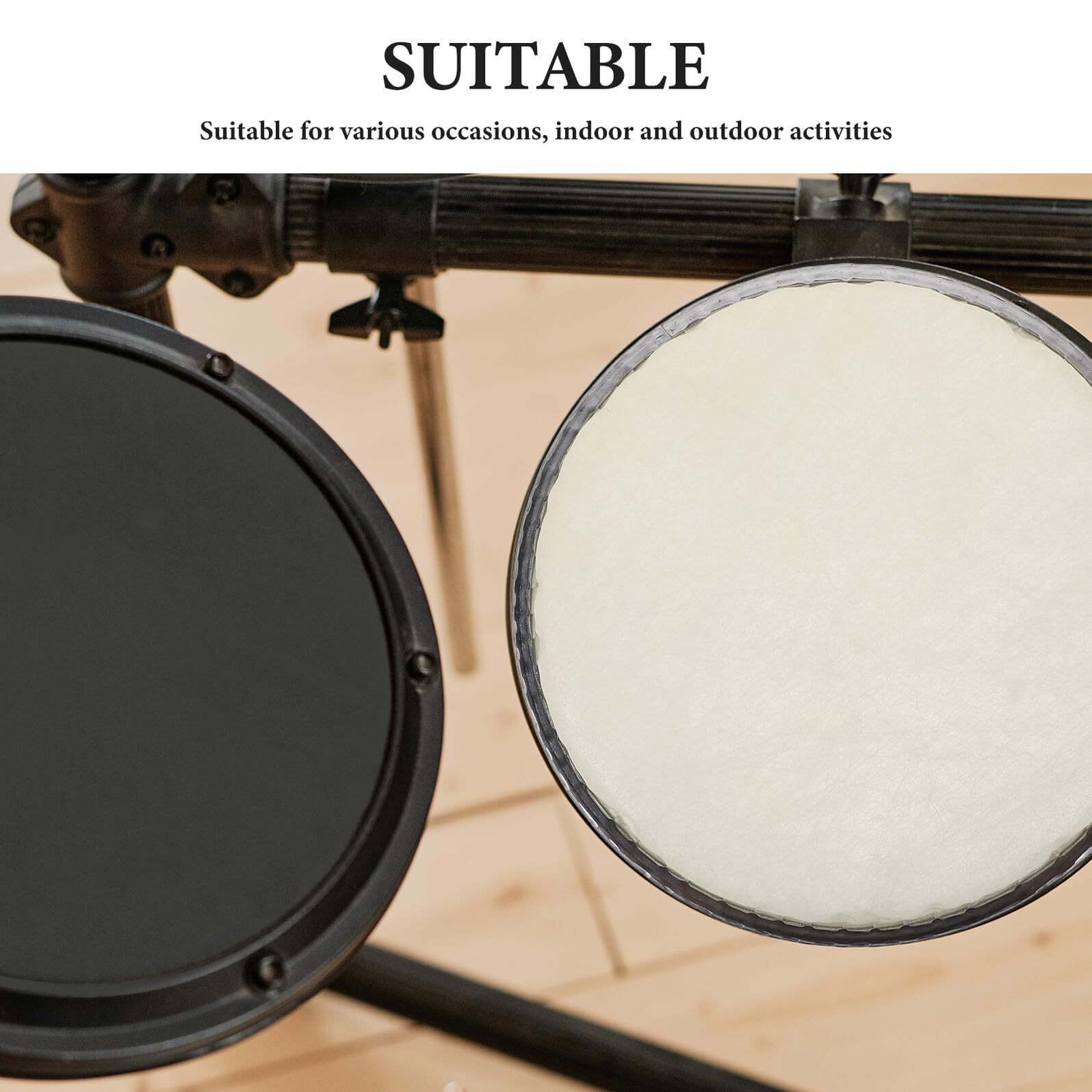 Abaodam Pelle di Ricambio per Tamburo Africano Djembe 8 Pollici Pelle per Tamburi a Percussione Rotonda Fatta a Mano Accessori per Tamburi Africani Superficie Resistente per Performance