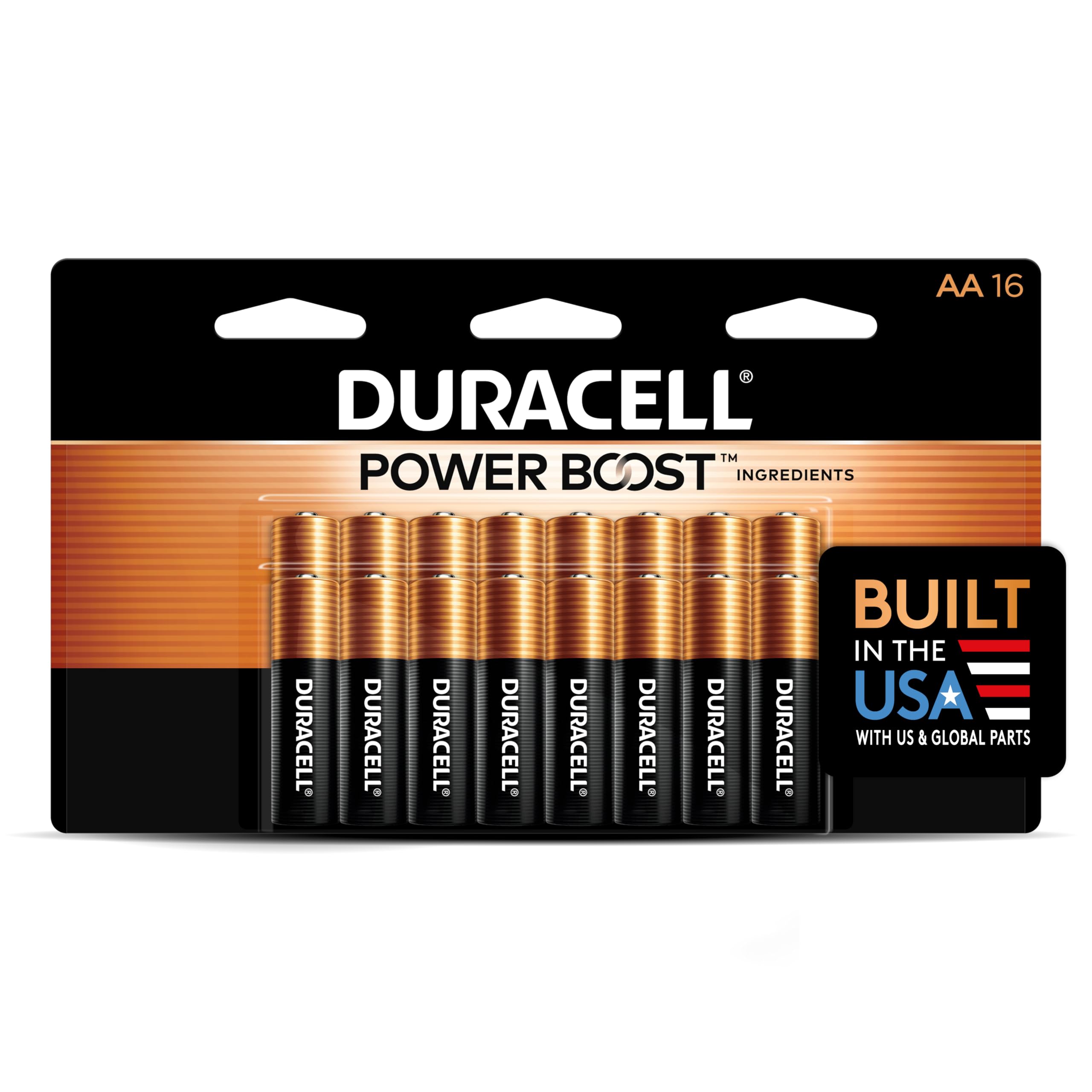 Coppertop AA Batteries with Power Boost Ingredients, 16 Count (Pack of 1) Long-lasting Alkaline Double AA Battery for Household and Office Devices