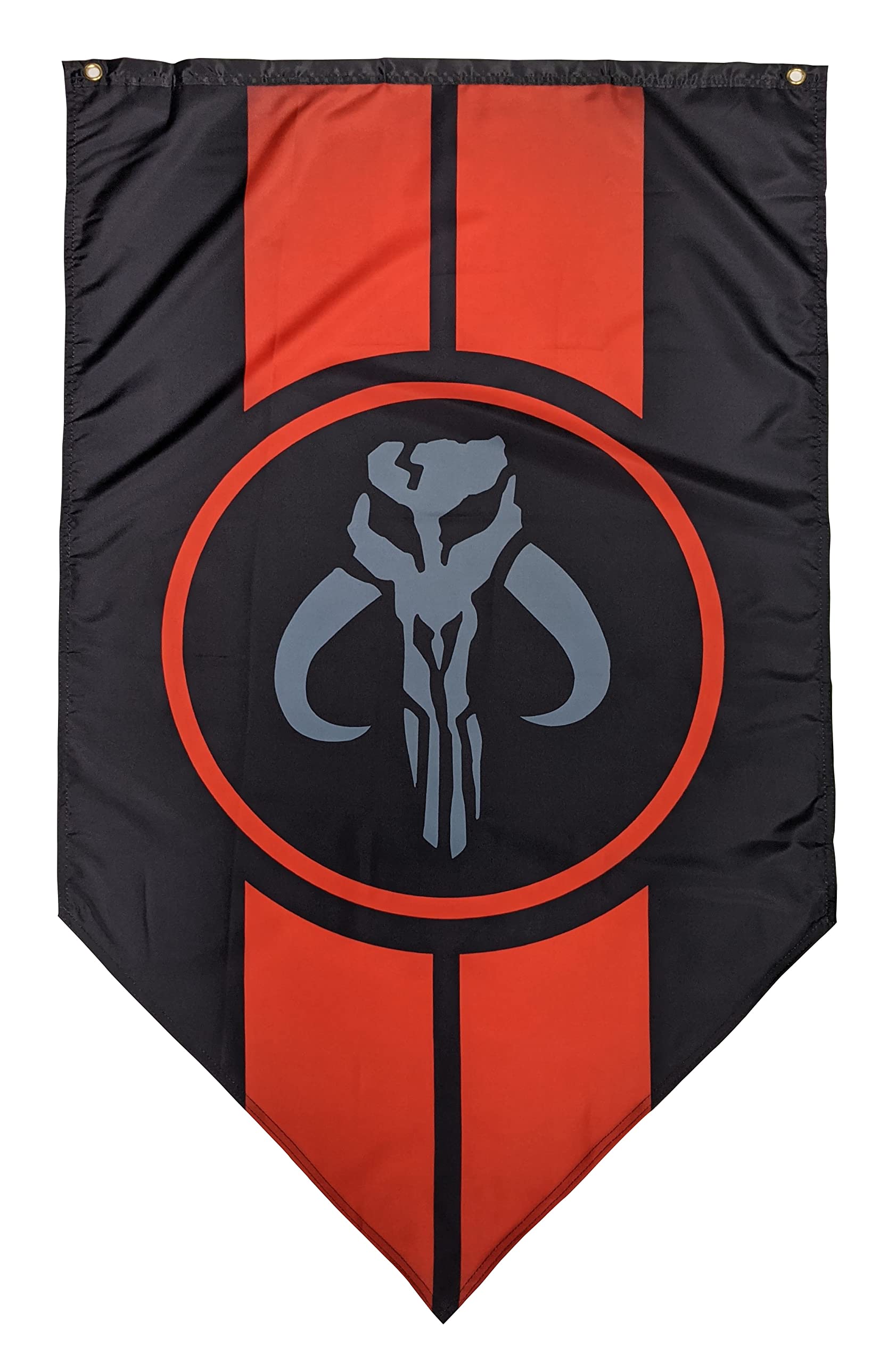STAR WARSMandalorian Banner - Mandalorian Crest with Red Stripes