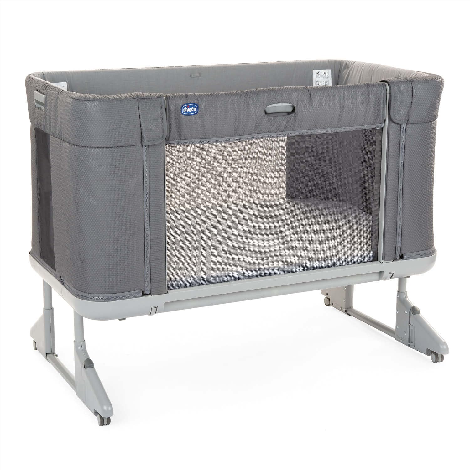 Chicco Next2Me Forever, Cuna Colecho Bebé 3in1, Se Convierte en Cuna Montessori, Hasta 4 Años (22 Kg), Altura Ajustable, Buena Circulación del Aire, 4 Ruedas, Colchón incluido