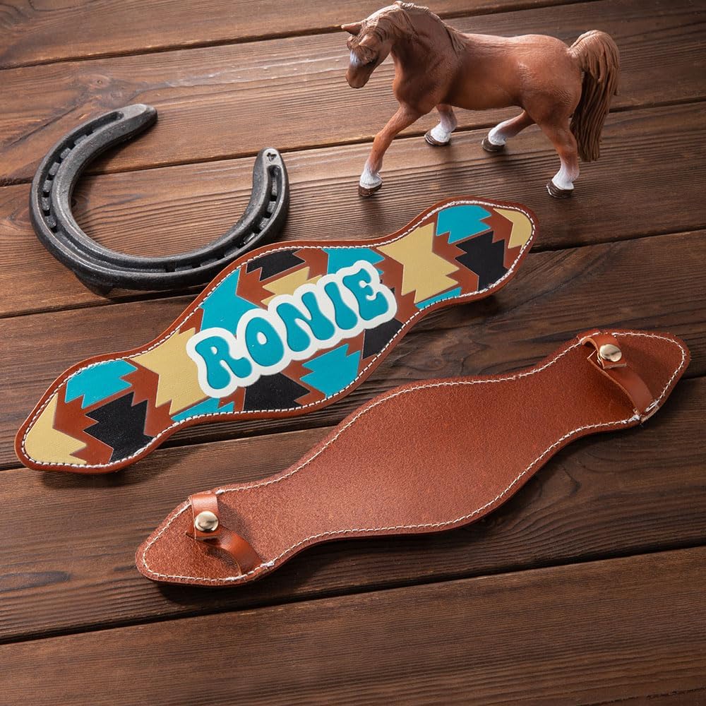 callie Personalized Horse Halters Noseband, Custom Leather Rope Halter Equipment Accessories with Name, Gift for Horse Lovers