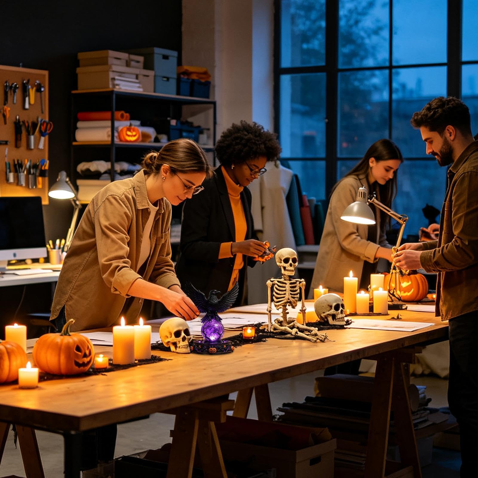di , decorazione per Halloween, estetica, luminosa, lampada notturna | Luce notturna di Halloween, lampada da scrivania per casa, camera da letto, soggiorno, ufficio, scrivania, festa autunnale