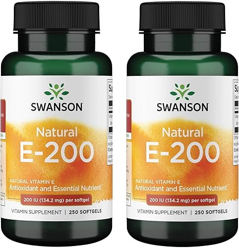 Swanson Vitamina E natural, suplemento natural que apoya la salud del corazón y la protección de los tejidos, nutrientes esenciales que promueven la
