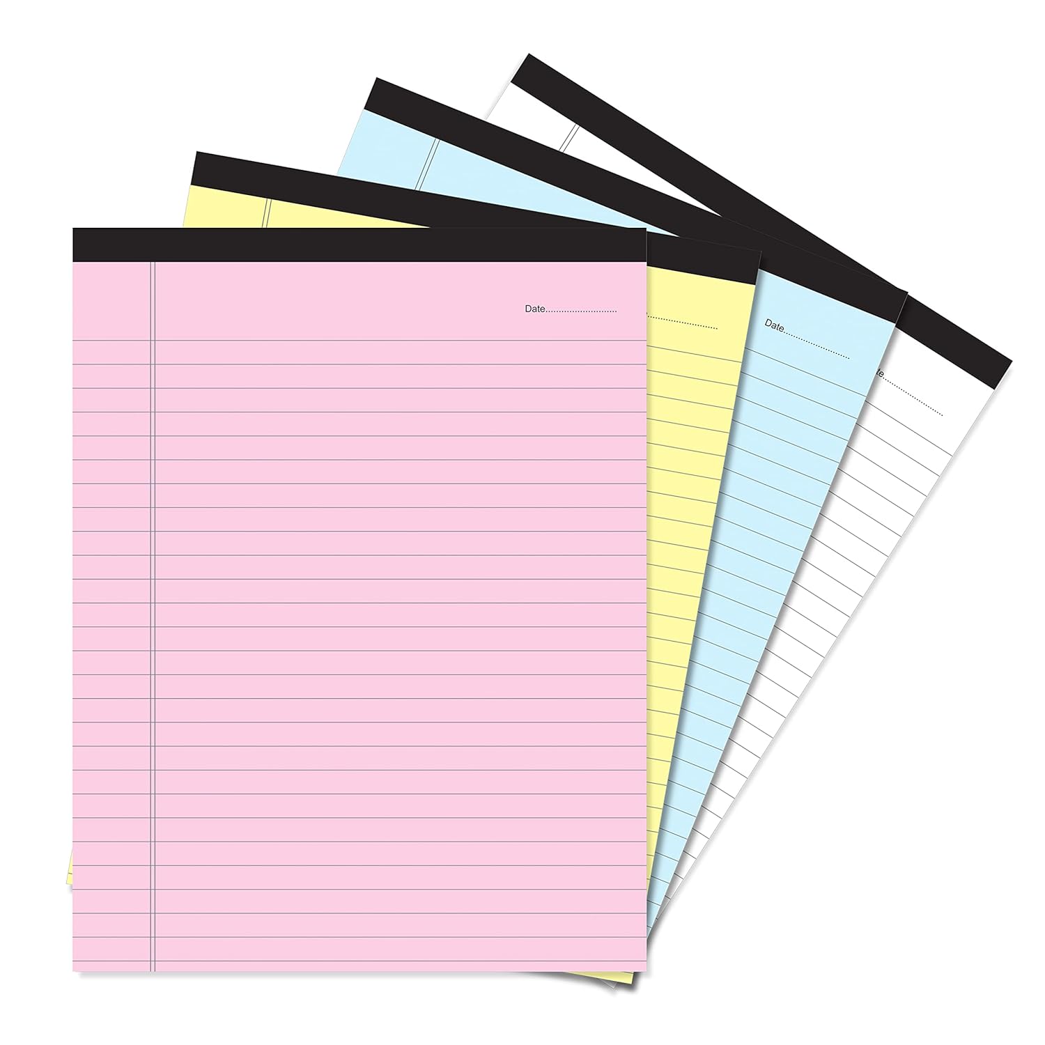 Clickedin - Office Notepads, A4 Size 275 X 205 MM Legal/Wide Ruled Pack of 4 Colours Writing Office and Memo Pads      Unknown Binding