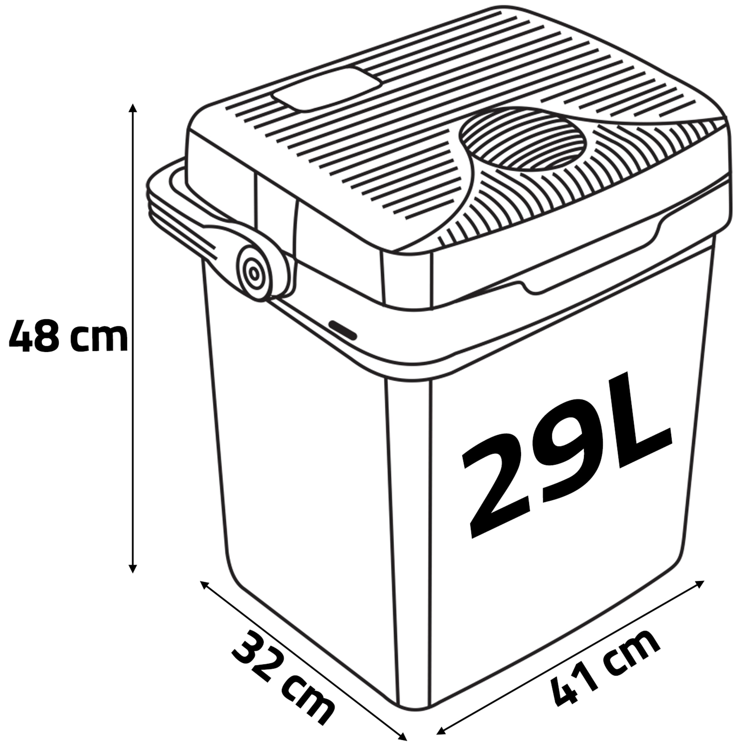 Termoelektryczna lodówka podróżna 2 w 1, funkcja ogrzewania i chłodzenia, 32 litry z trybem ECO Berdsen