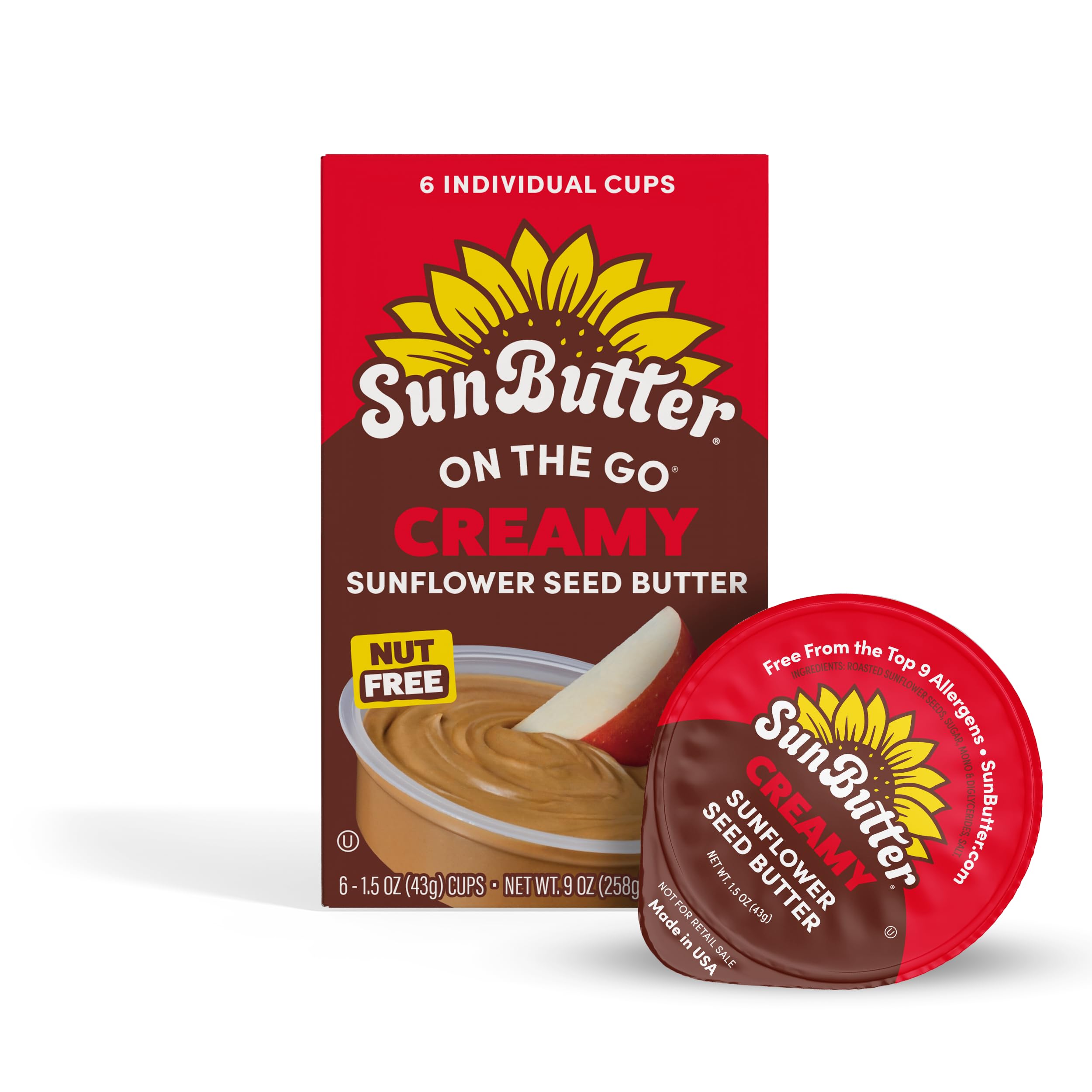Sunbutter On-the-go Cups, Creamy, 4.55 Pound