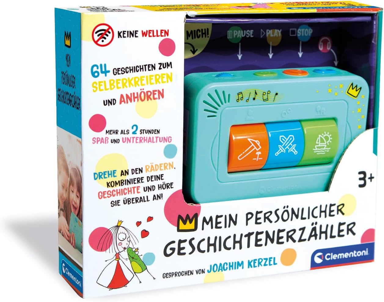 Clementoni Storyteller - Interactive Audio Entertainment for Children from 3 Years - Exciting Goodnight Stories with Individual Favourite Stories - 59202